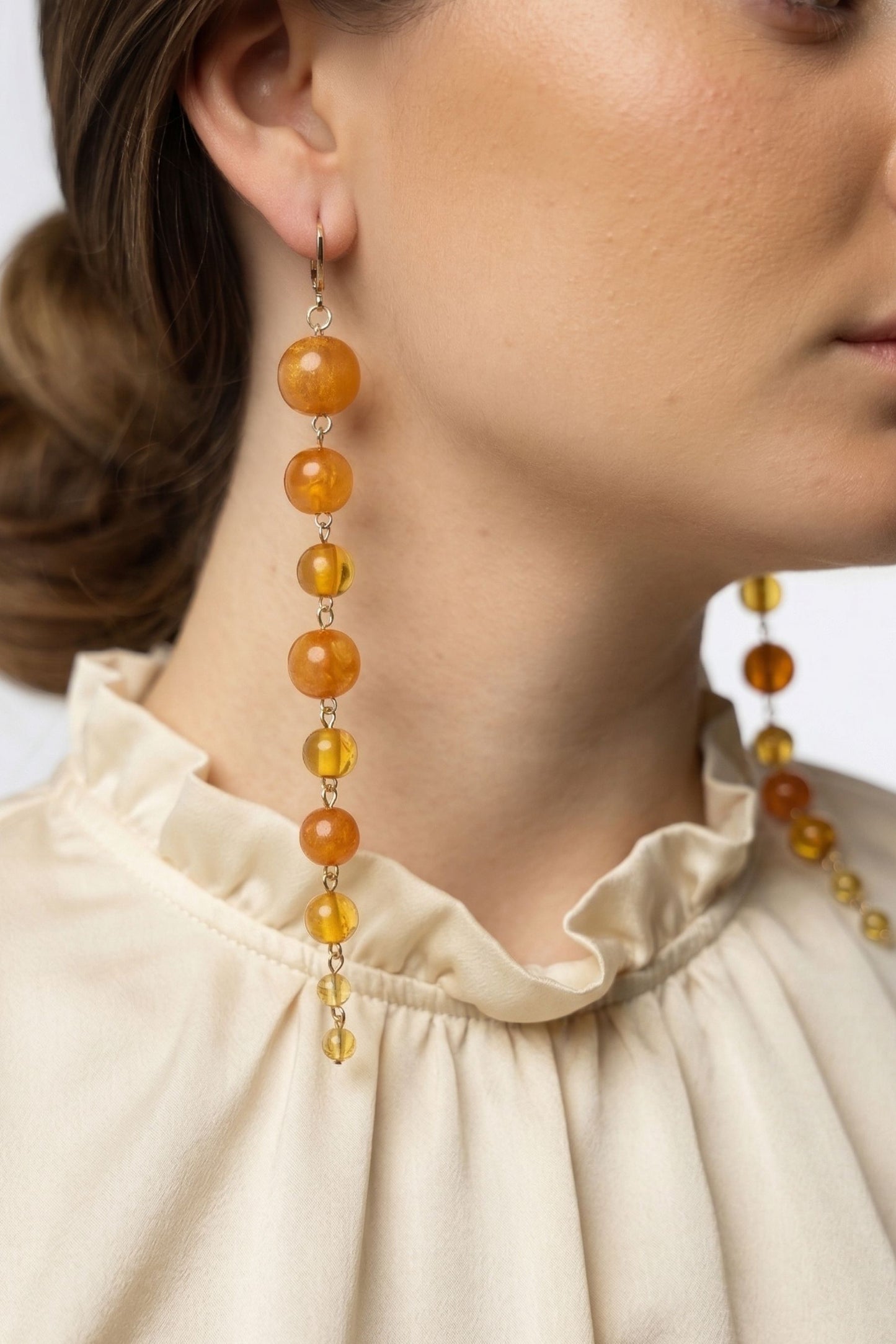 Pendientes Bolitas Naranjas