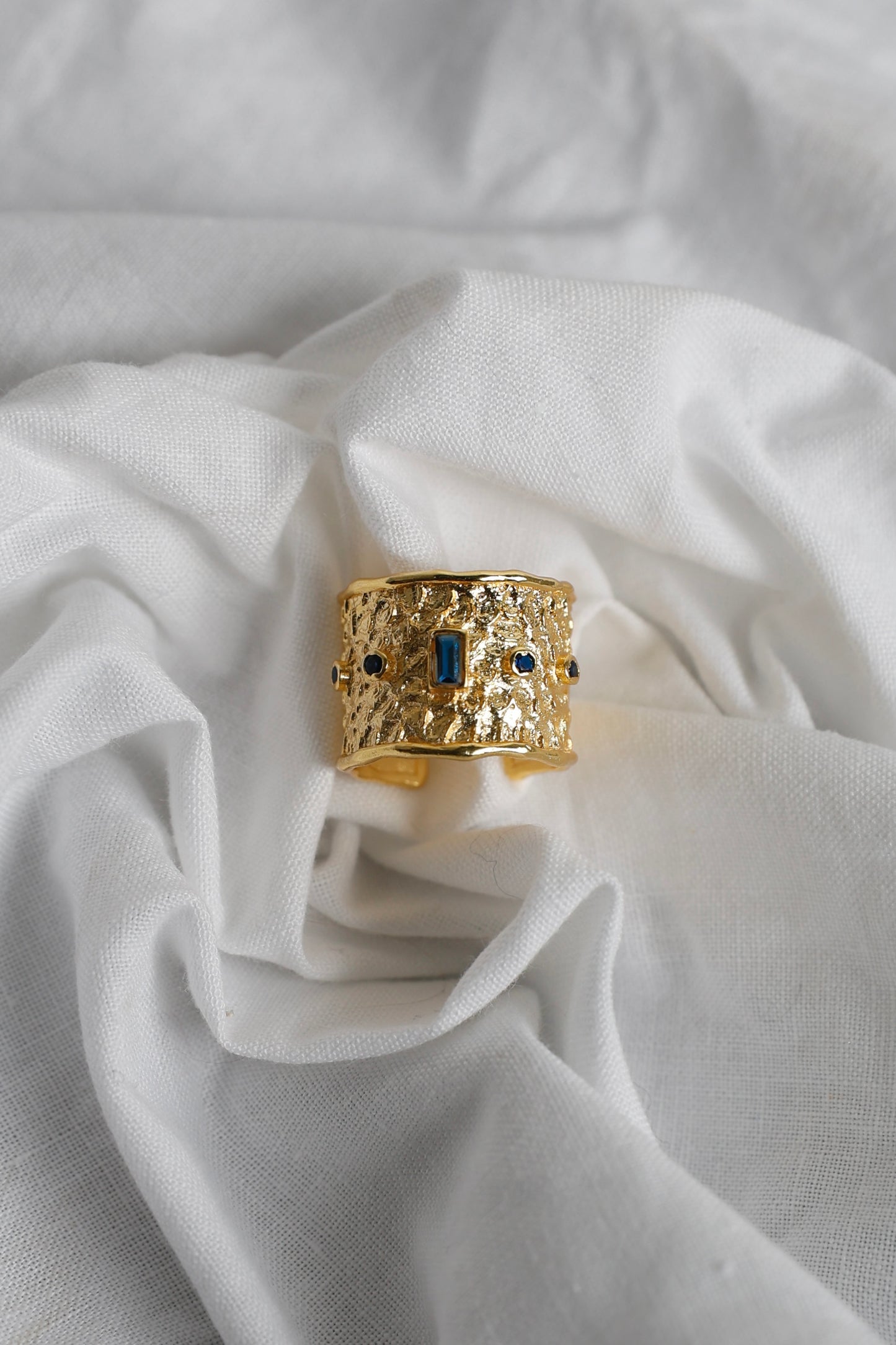 ANILLO RECTANGULO AZUL