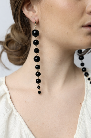 Pendientes Bolitas Negros