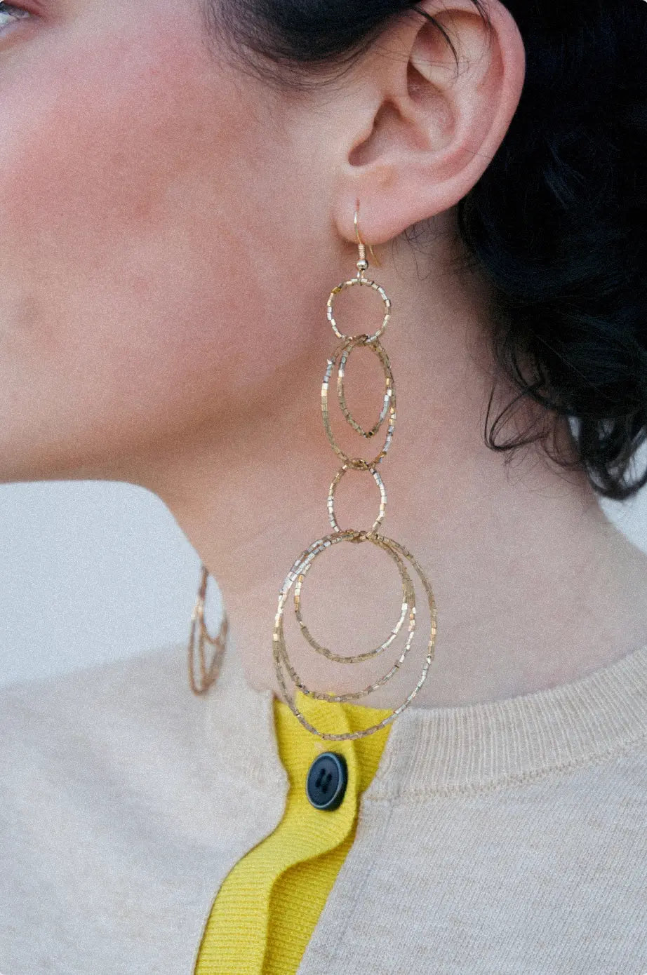 PENDIENTES I DISCO ORO Bybel-brand