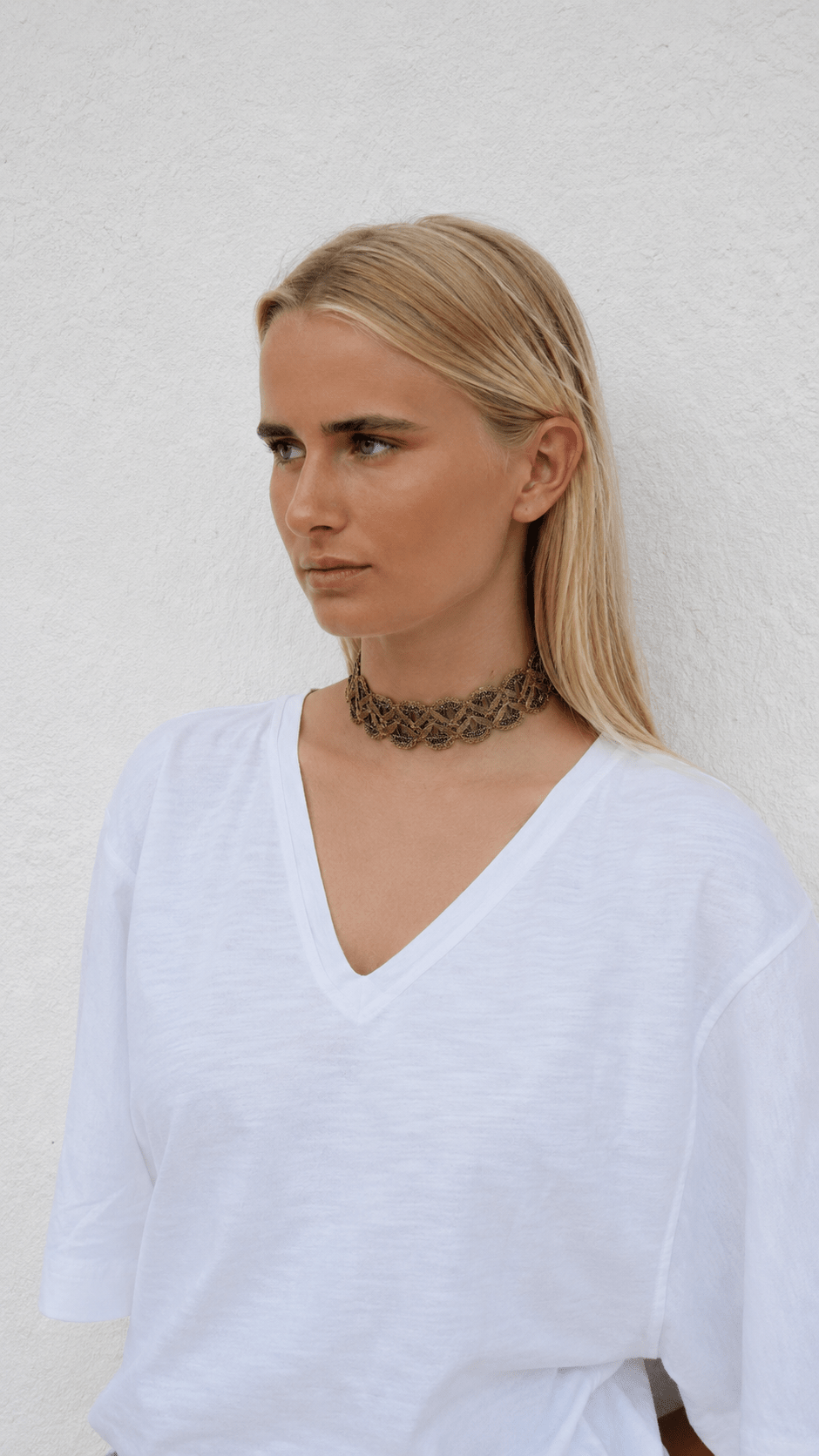 Choker Crochet Dorado - Bybel-brand