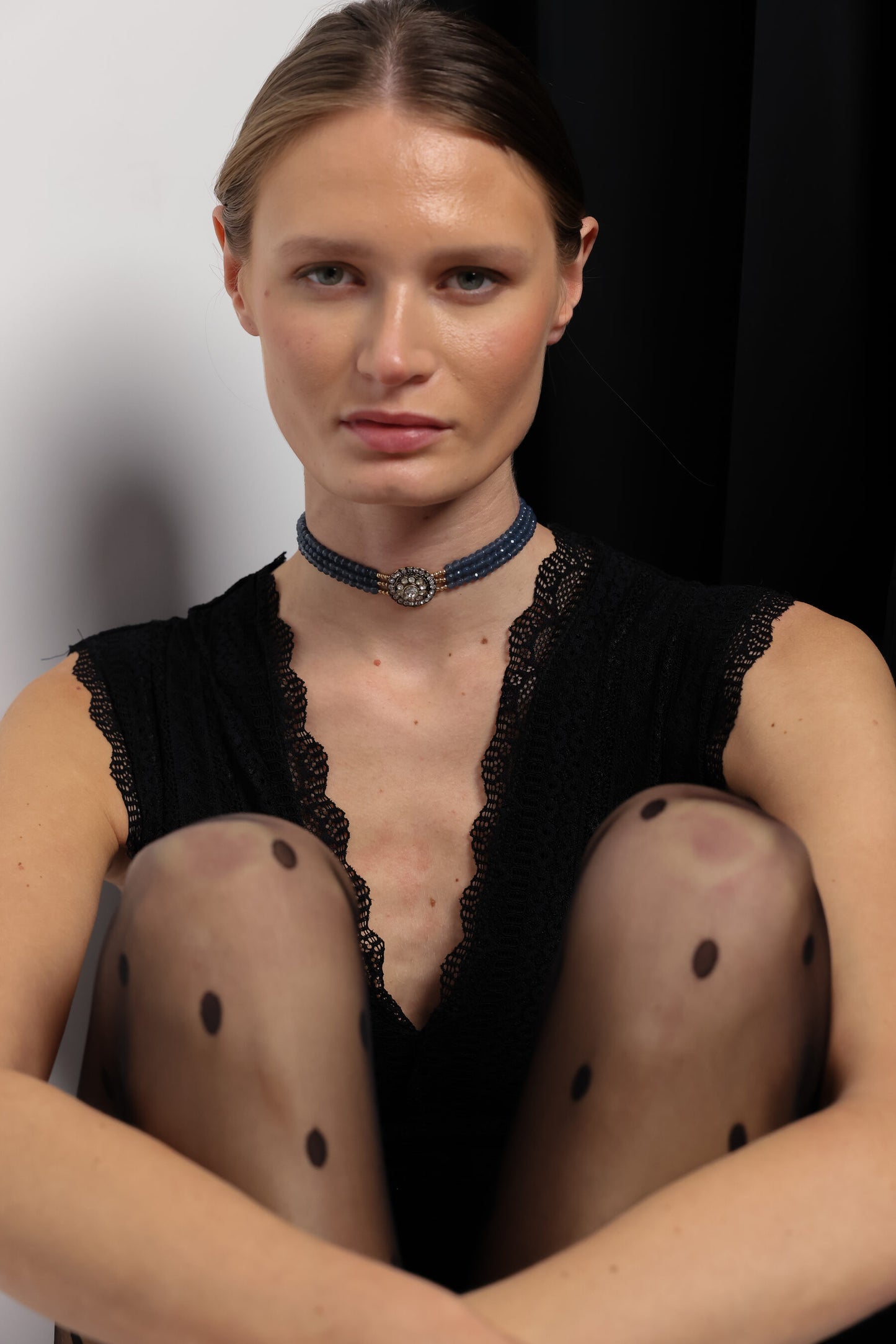 CHOKER ANTIGUO AZUL I The New Gallery