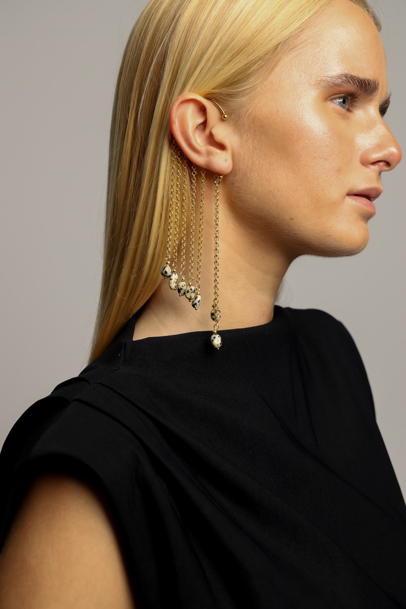 Ear Cuff Cadenas Bicolor