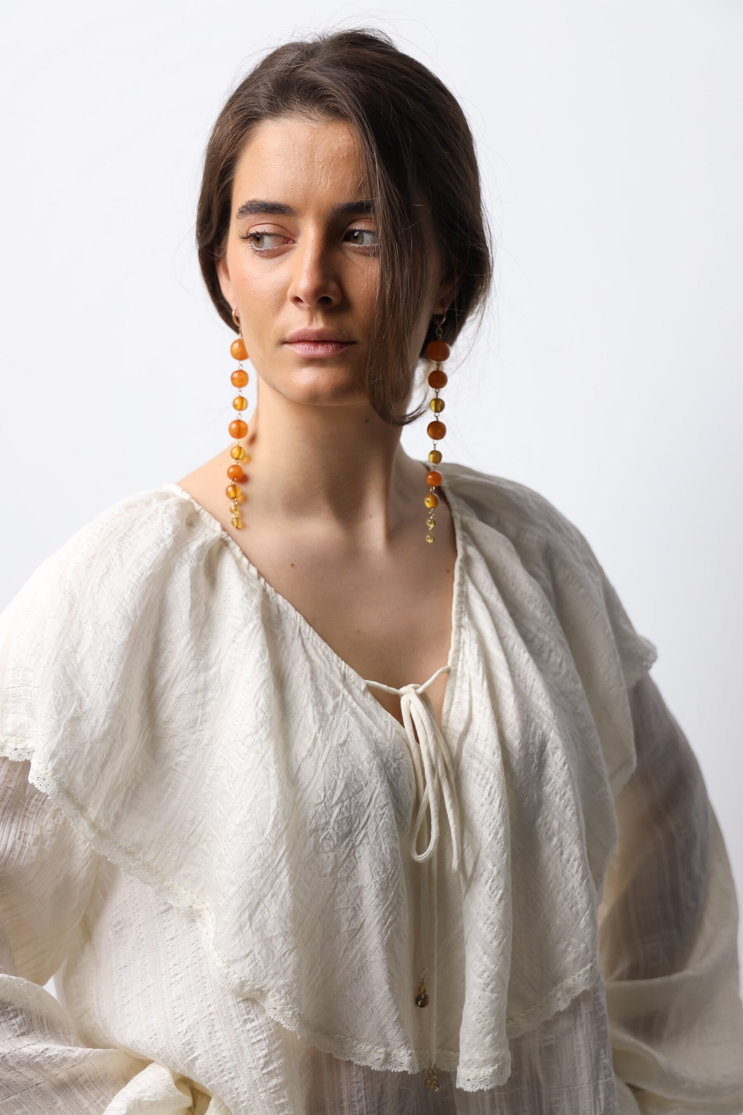 Pendientes Bolitas Naranjas