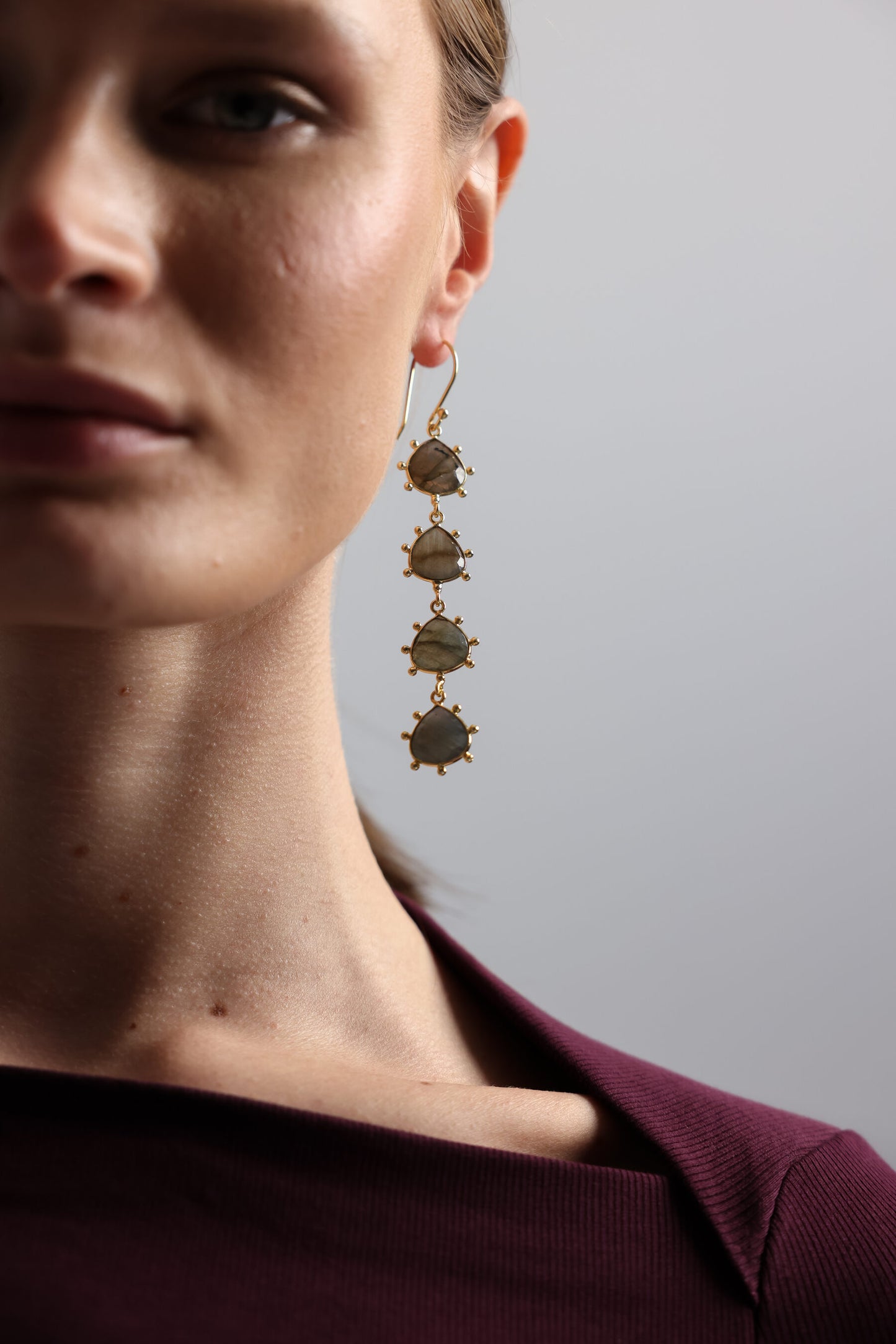 PENDIENTES GOTAS VERDES I The New Gallery