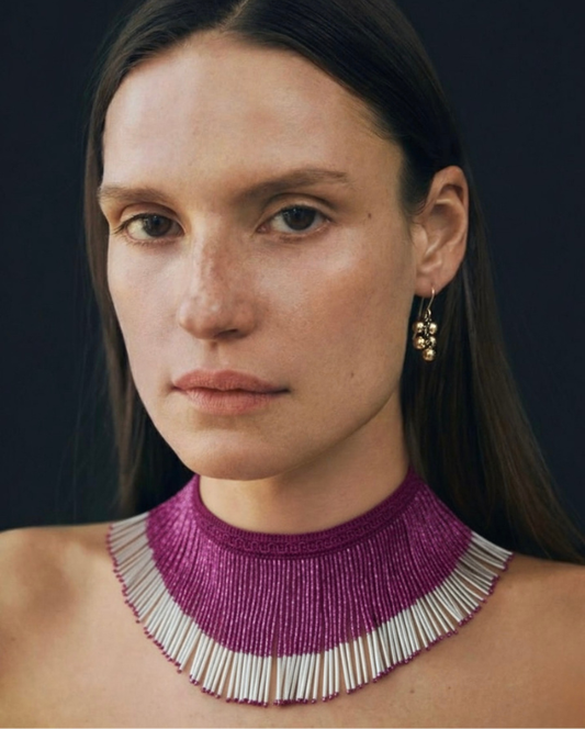 CHOKER I Abalorios Rosa