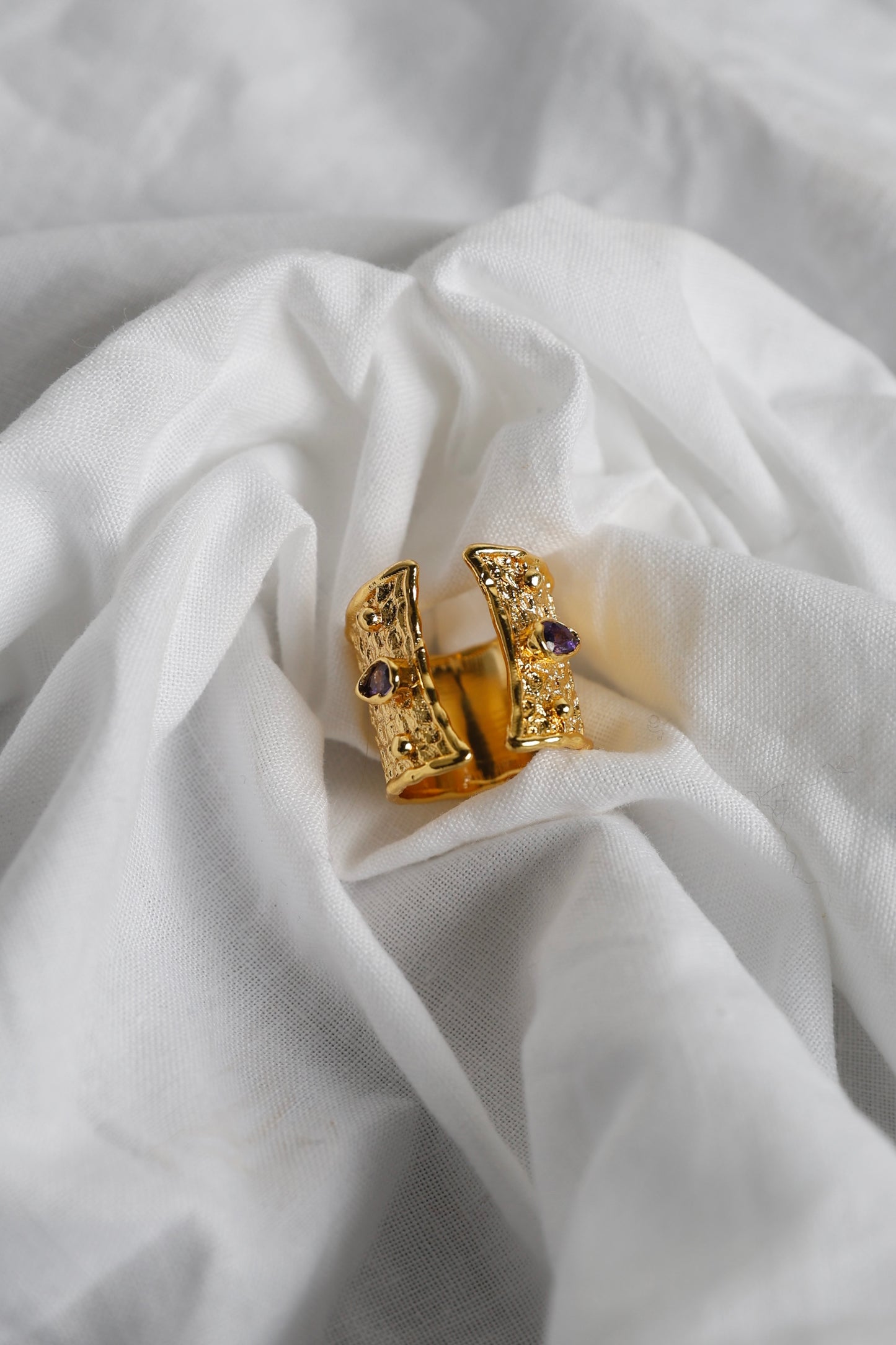 ANILLO ABIERTO FLECHA MORADO