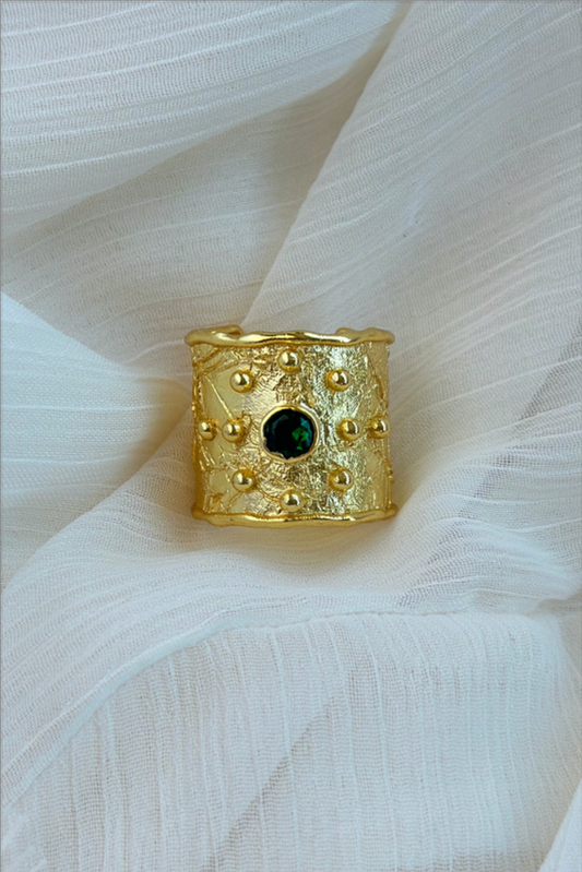 ANILLO ANCHO CIRCULO VERDE Bybel-brand