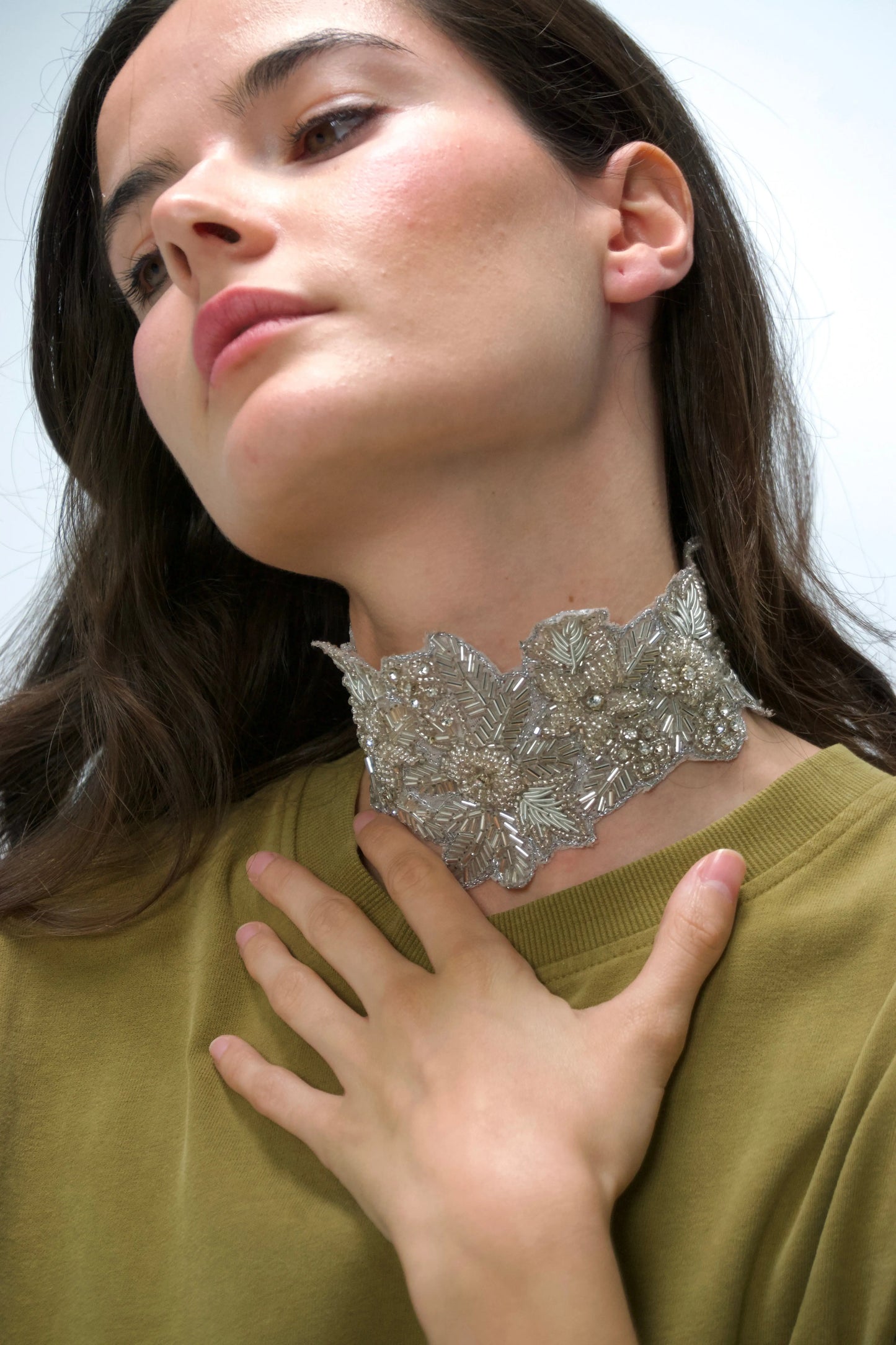 CHOKER I Organza Plata Bybel-brand