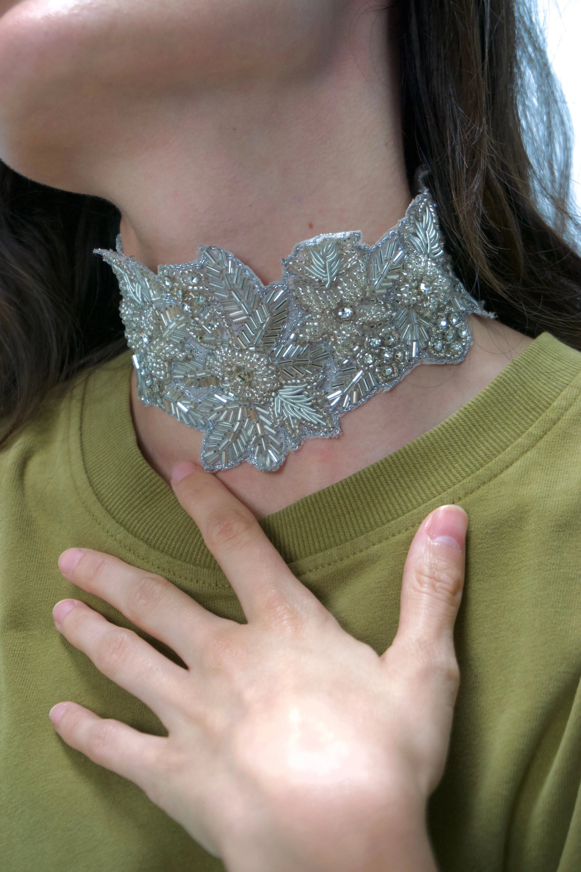 CHOKER I Organza Plata Bybel-brand