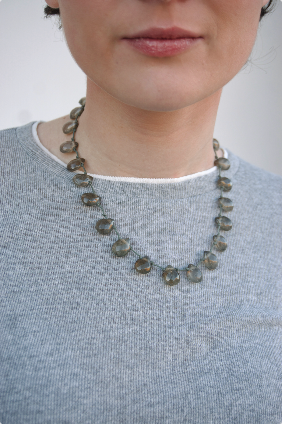 COLLAR I PIEDRAS VERDE AGUA Bybel-brand