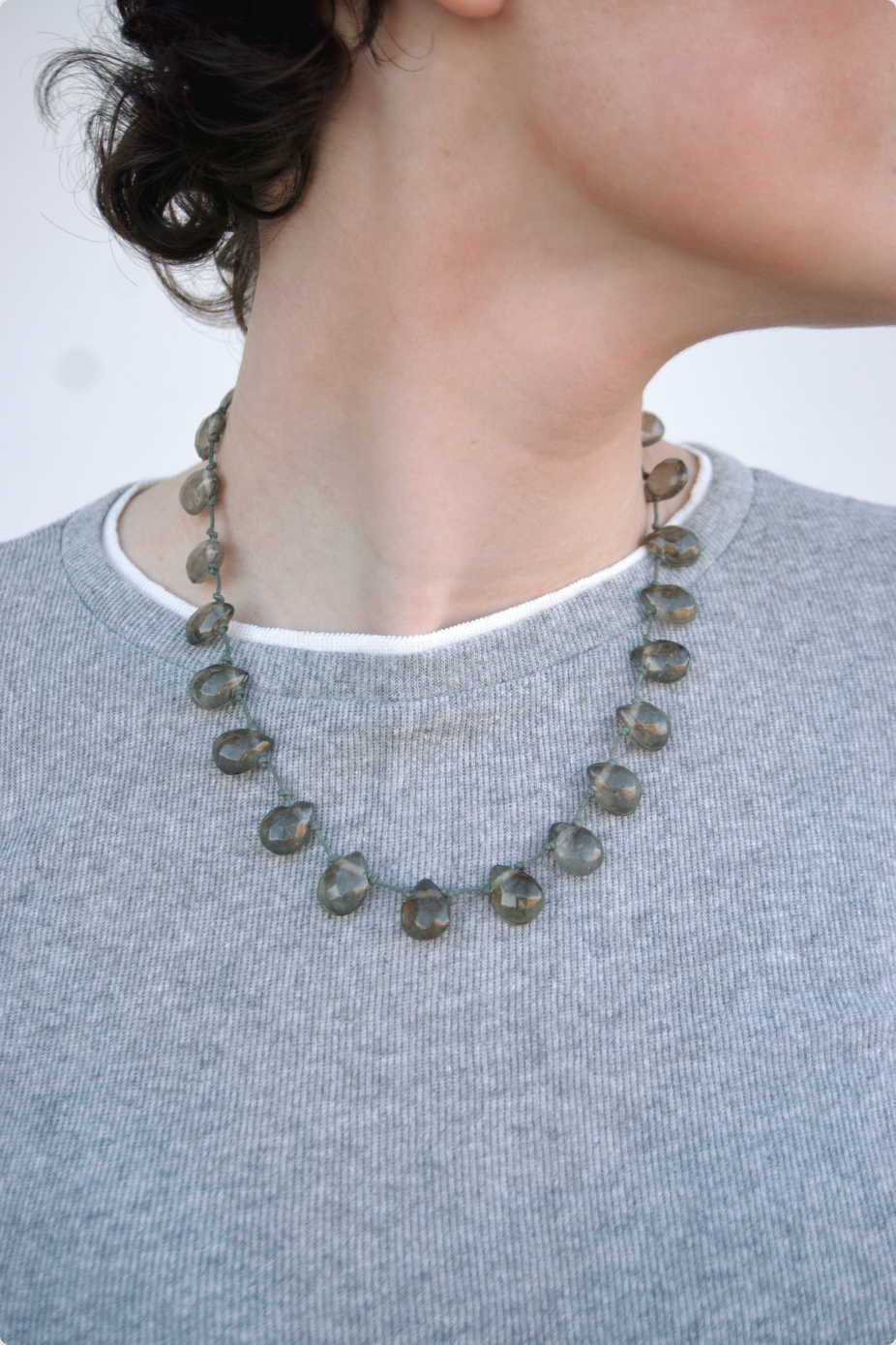 COLLAR I PIEDRAS VERDE AGUA Bybel-brand