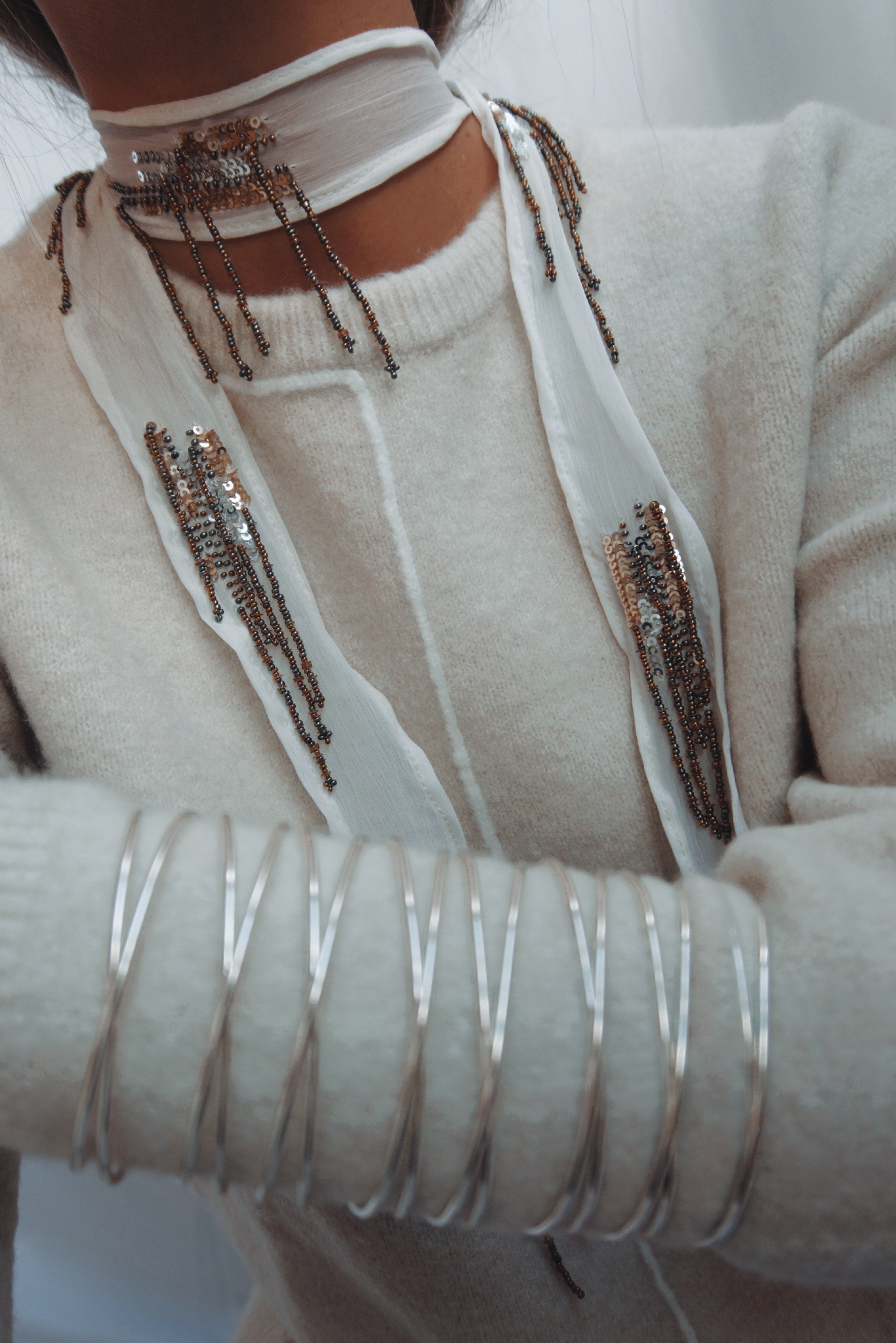 COLLAR ORGANZA BLANCO Bybel-brand