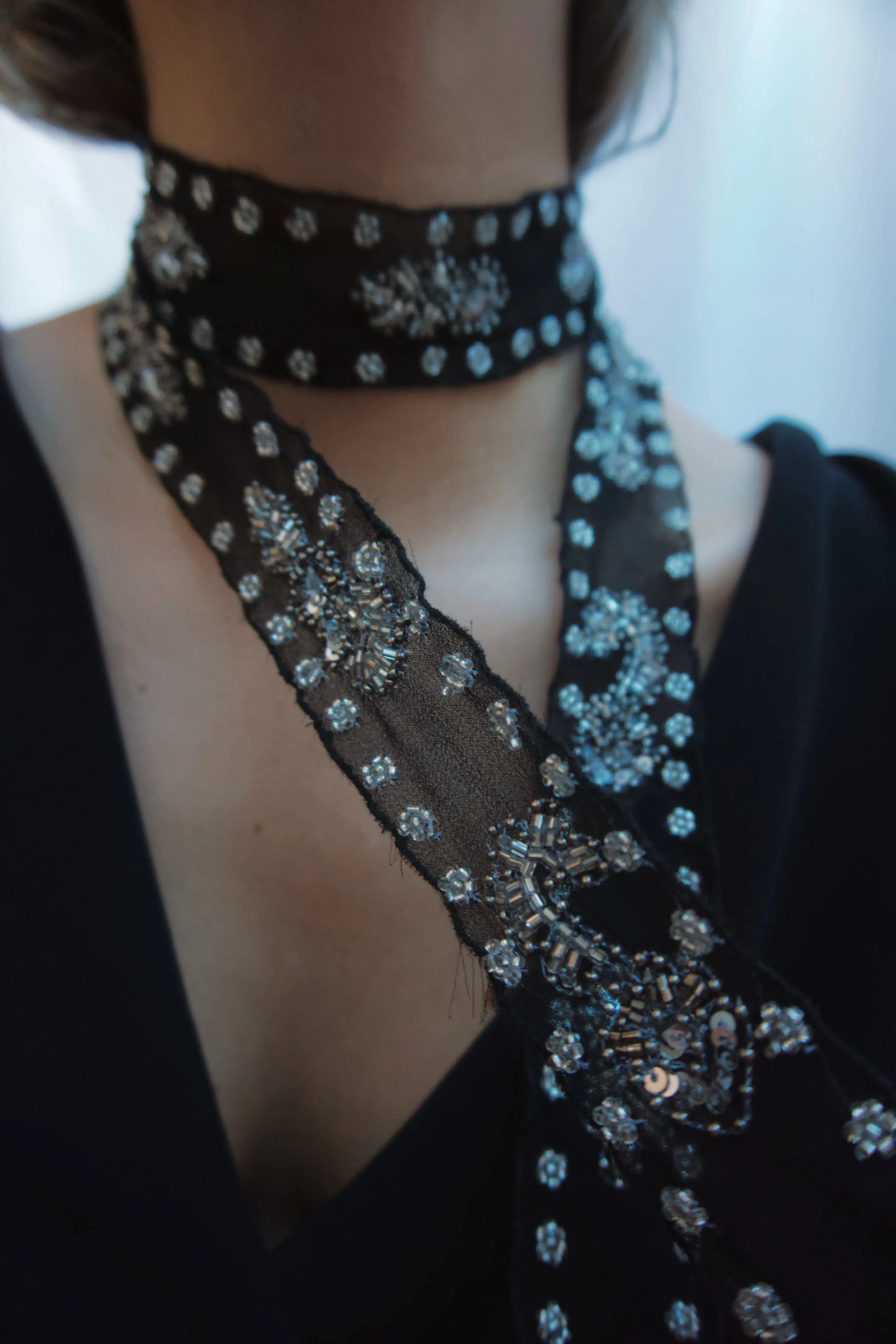 COLLAR | Organza Negro Bybel-brand