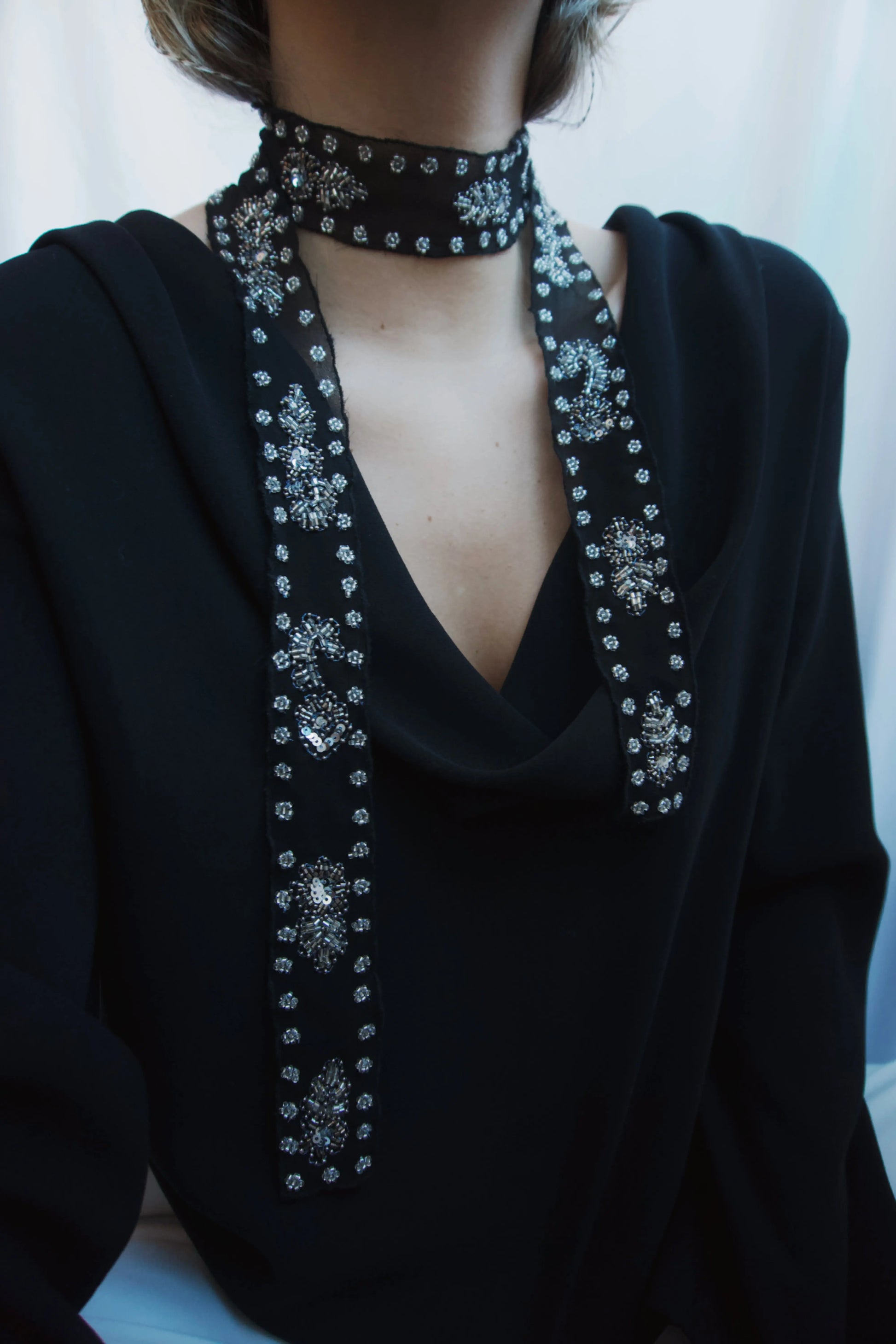 COLLAR | Organza Negro Bybel-brand