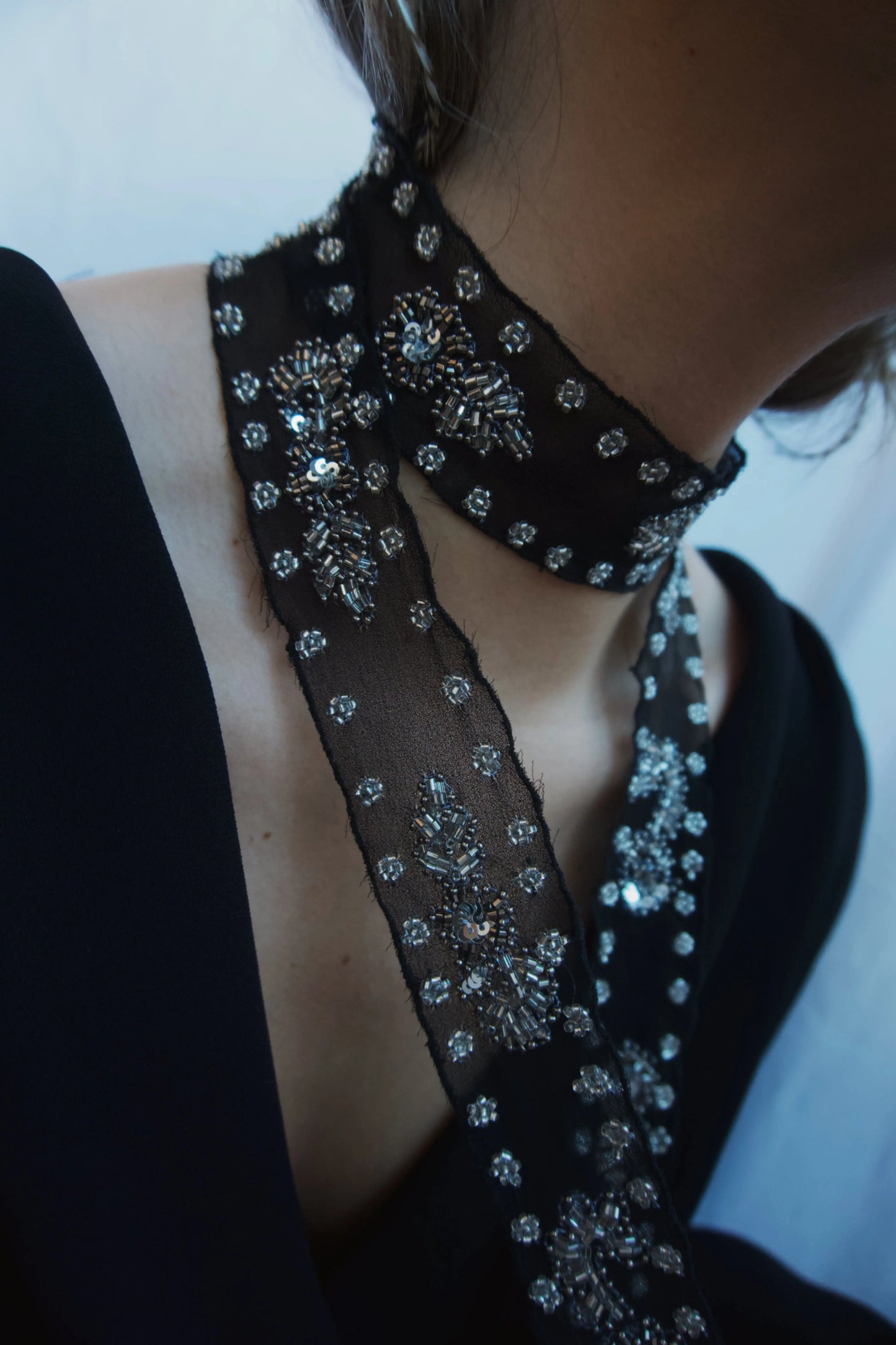 COLLAR | Organza Negro Bybel-brand