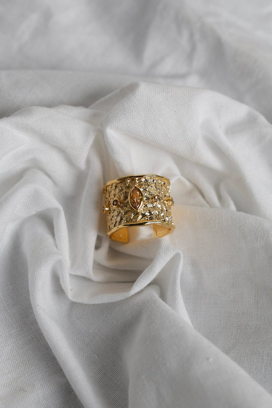 ANILLO OVALO BEIGE - Bybel - brand