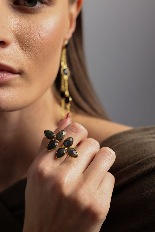 ANILLO FLOR VERDE I The New Gallery