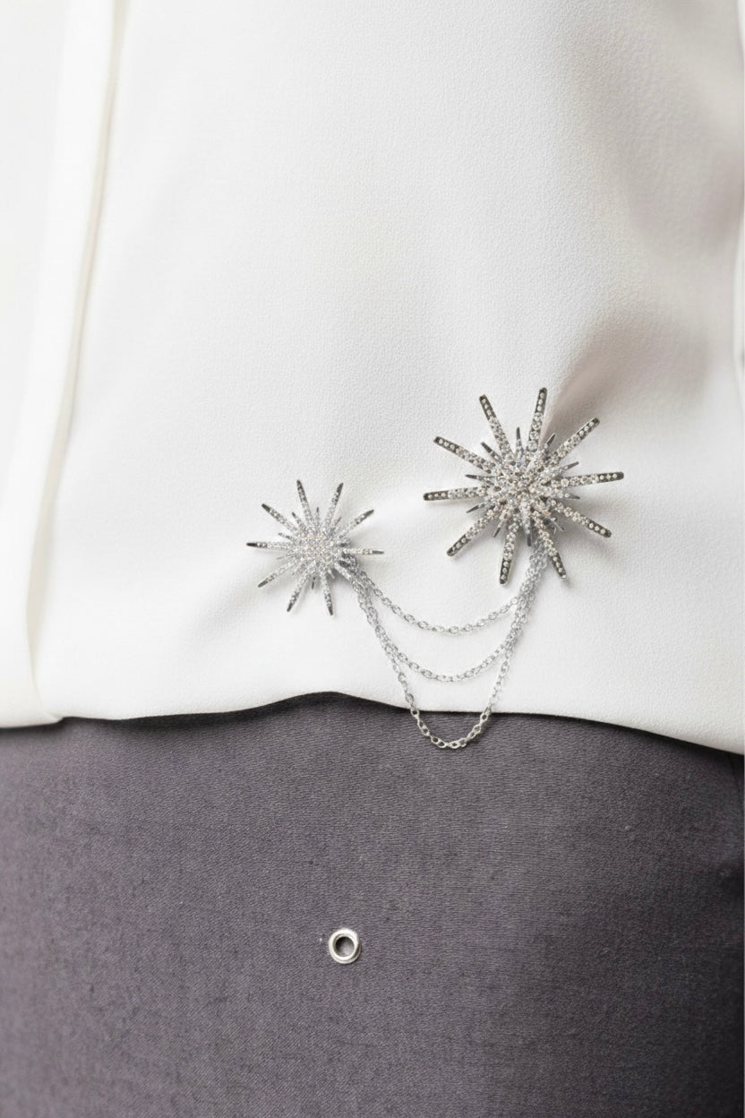 Broche Estrellas Plata