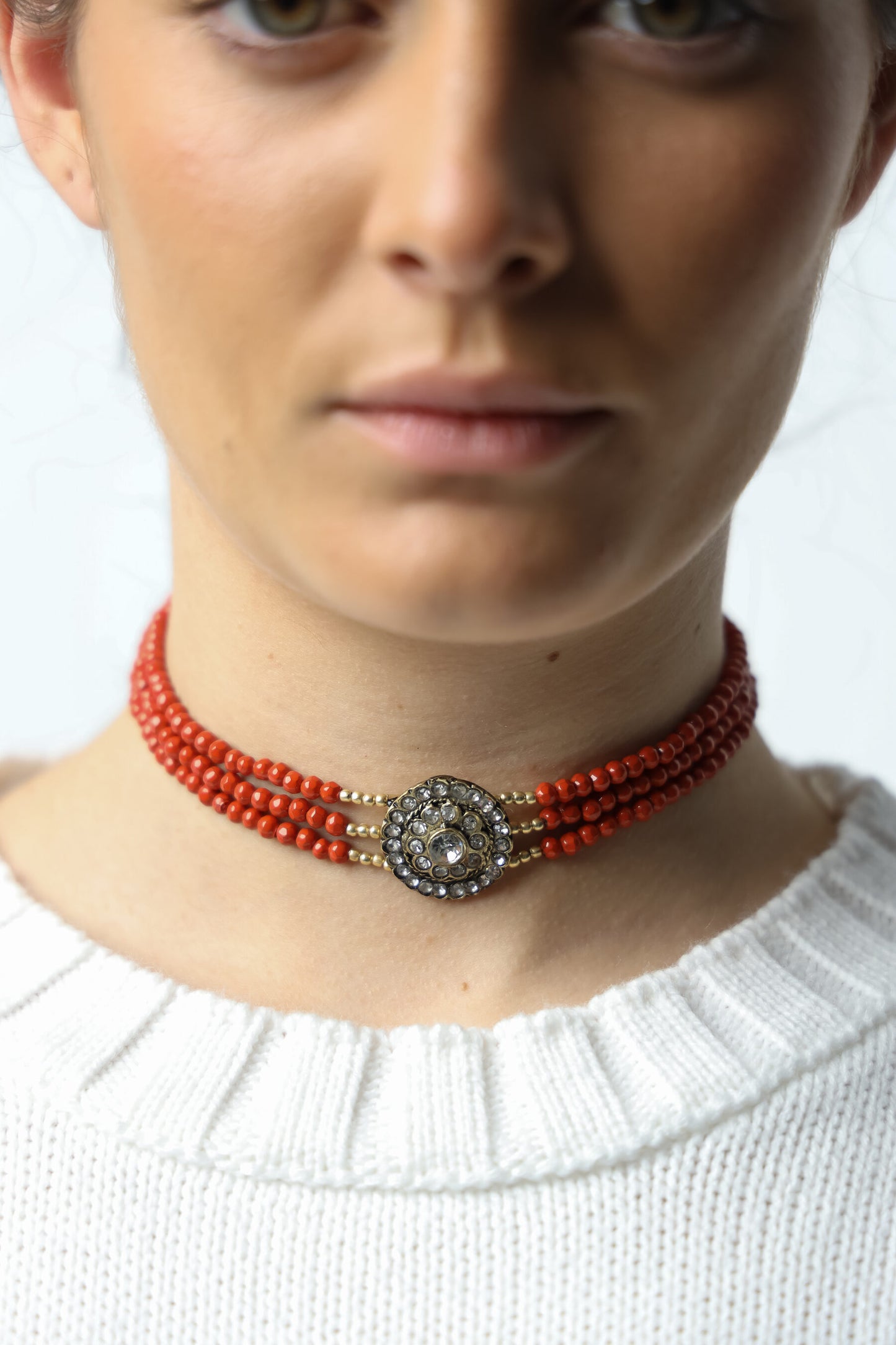 Choker Antiguo Coral