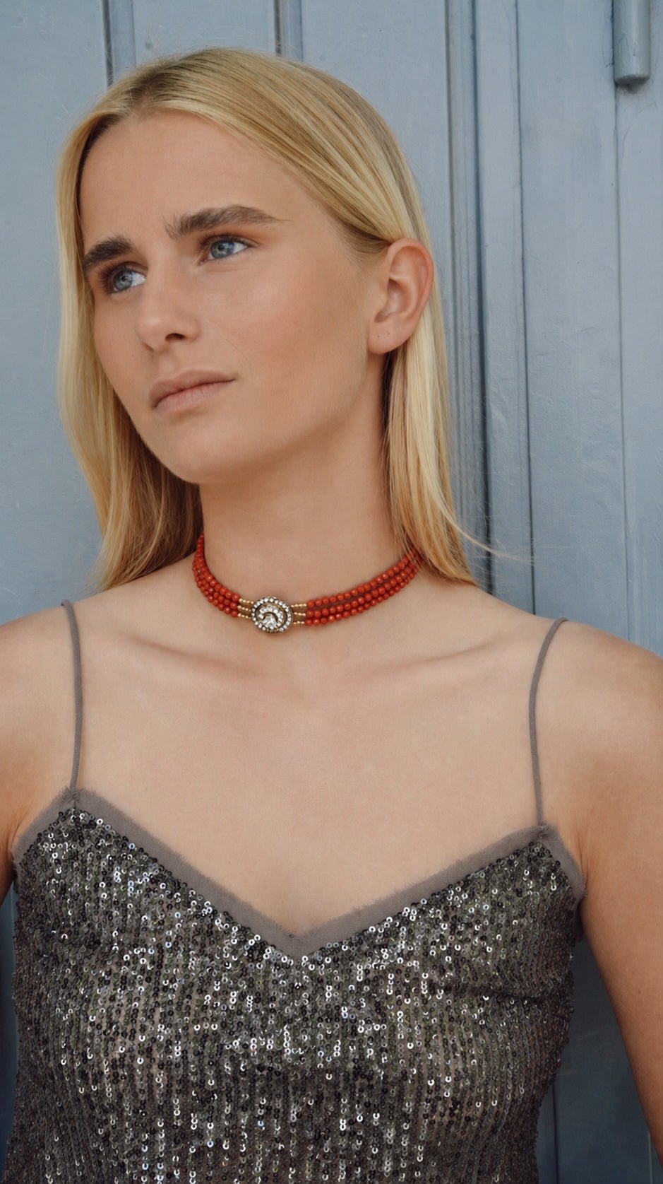 Choker Antiguo Coral - Bybel - brand