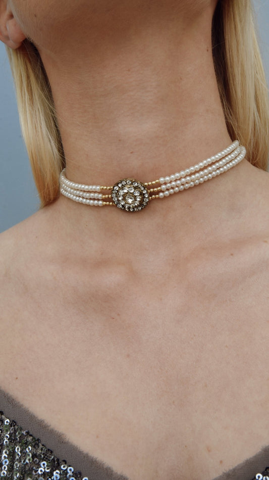 Choker Antiguo Perlas - Bybel - brand