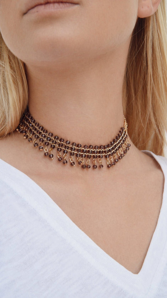Choker Bolitas Morado - Bybel - brand