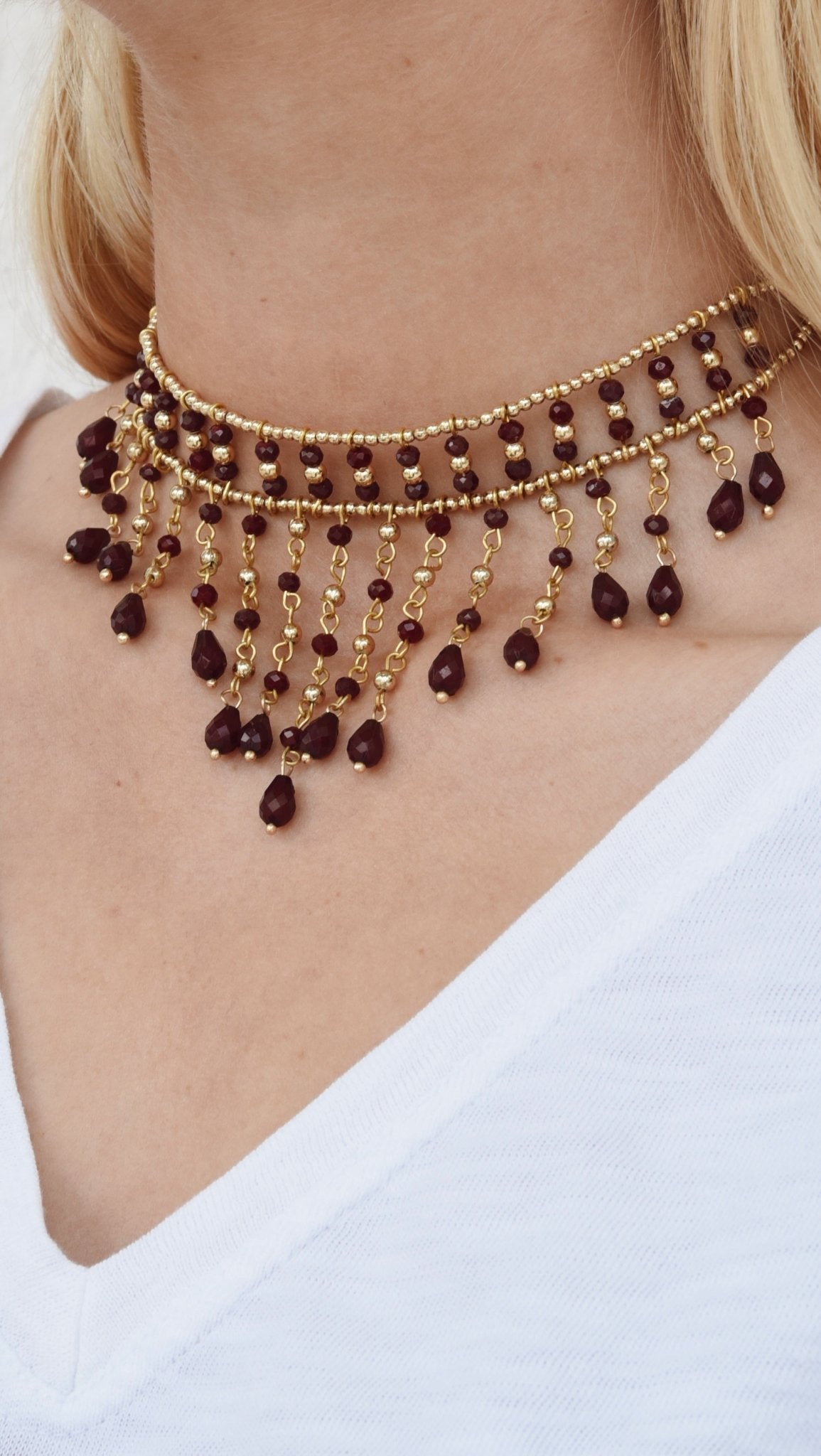 Choker Cascada Marron - Bybel - brand