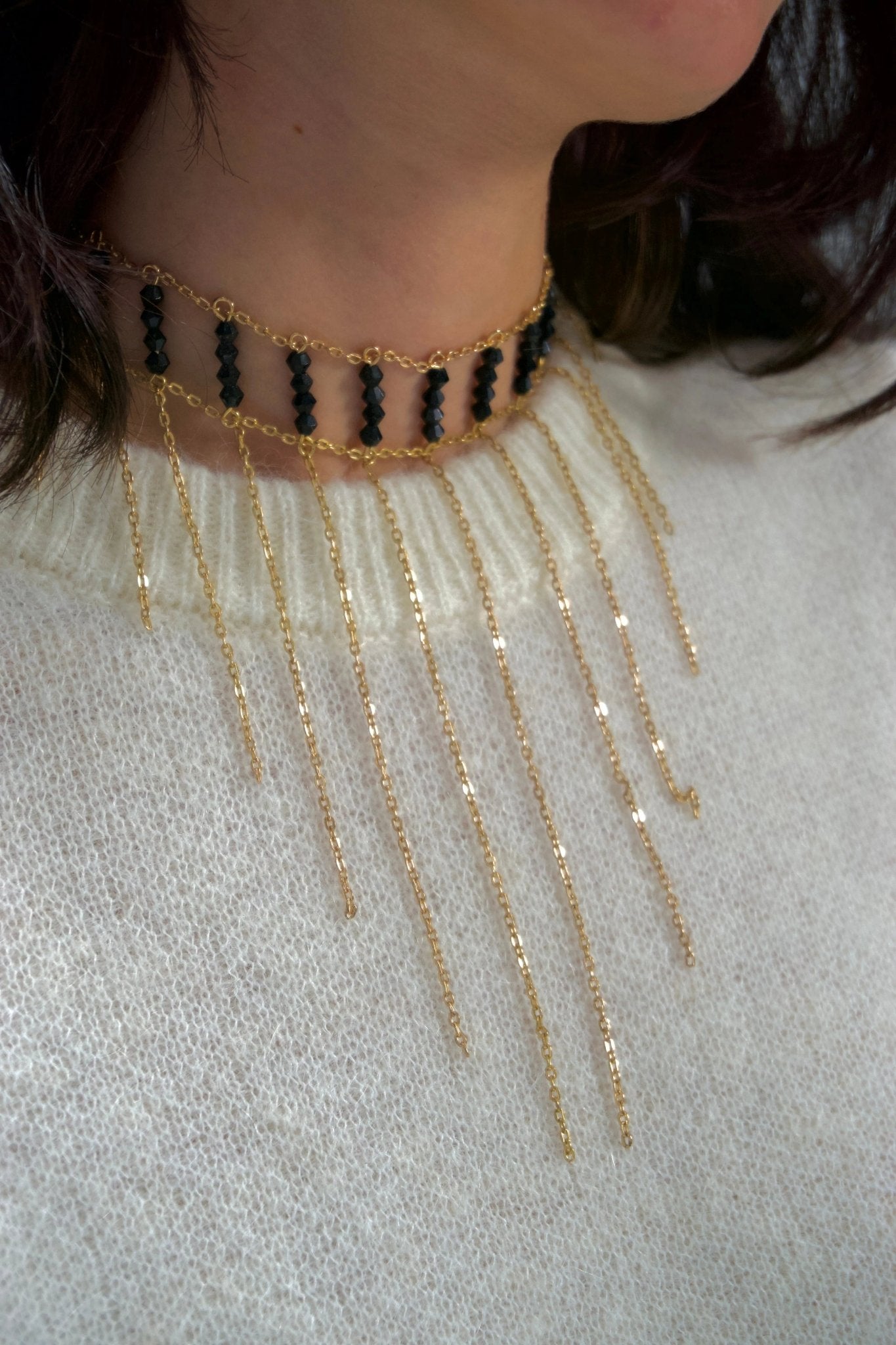 CHOKER | Cascada Negro - Bybel-brand