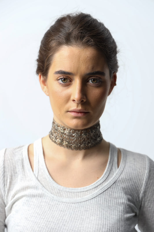 Choker Crochet Doble