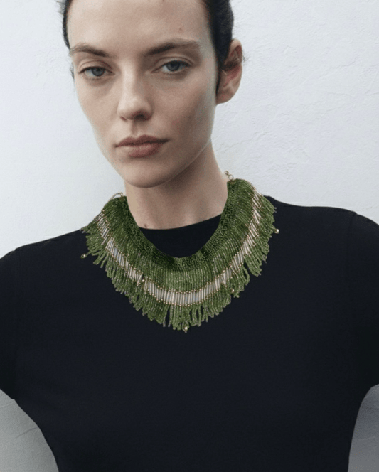 CHOKER I Abalorios Verde - Bybel - brand