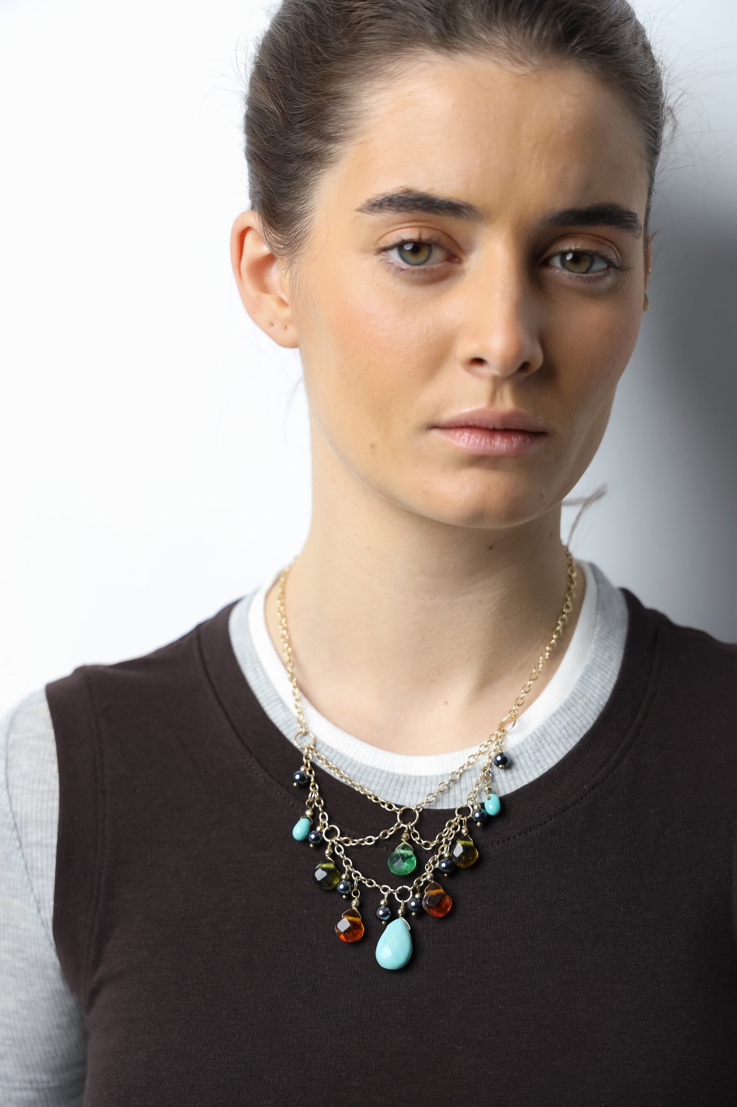 Collar Abalorios Turquesa