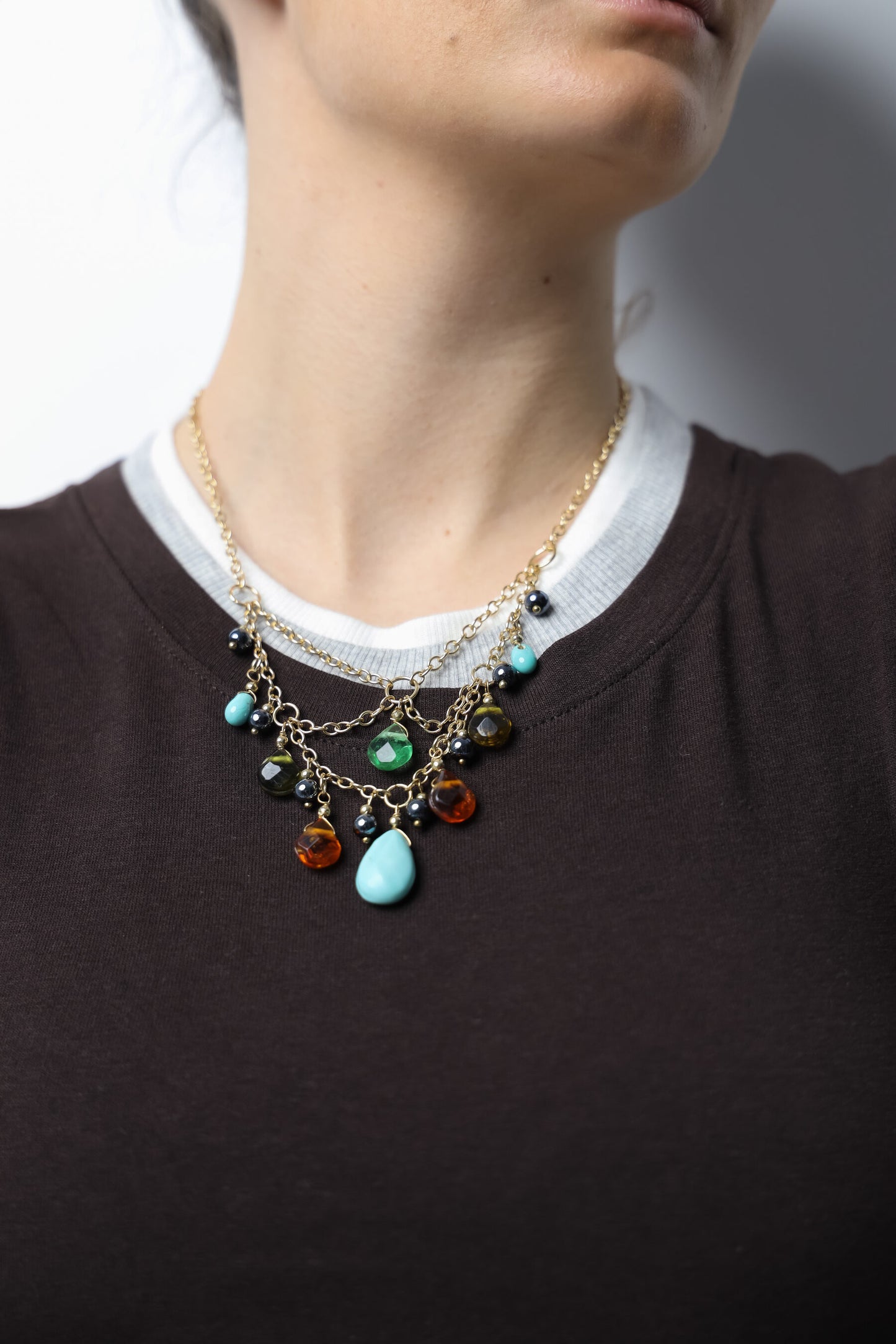 Collar Abalorios Turquesa