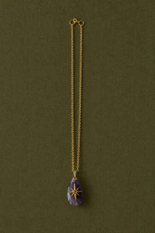 Collar Corto Estrella Morado