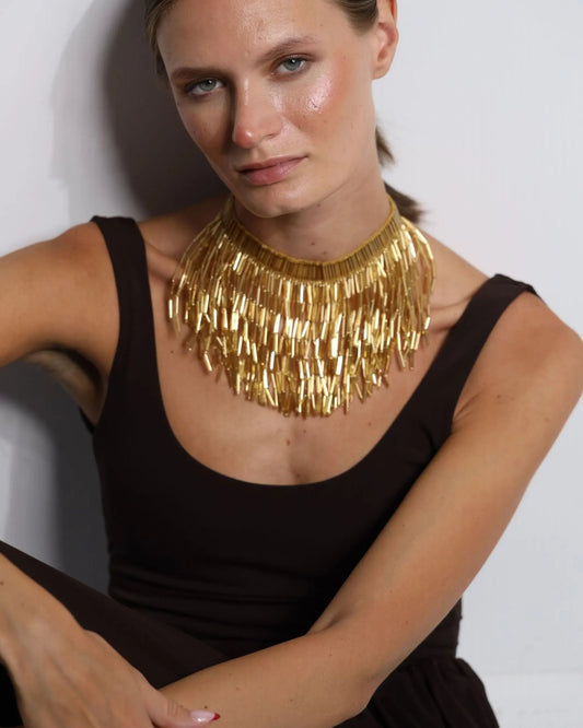 COLLAR ETNICO ORO - Bybel - brand