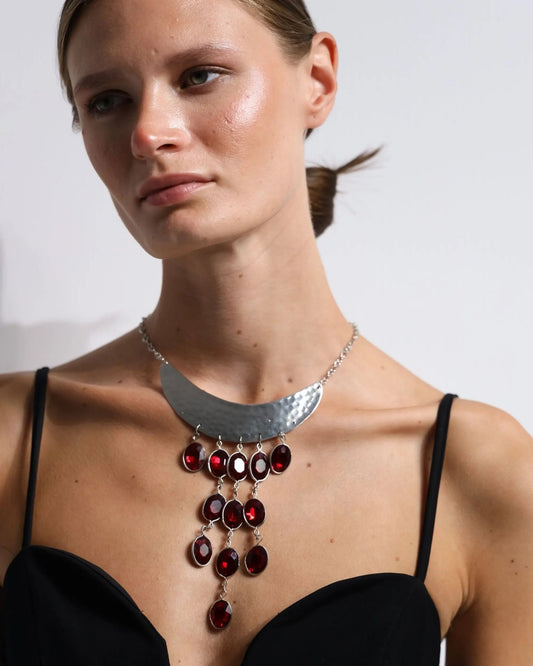 COLLAR MEDIA LUNA ABALORIOS - Bybel - brand