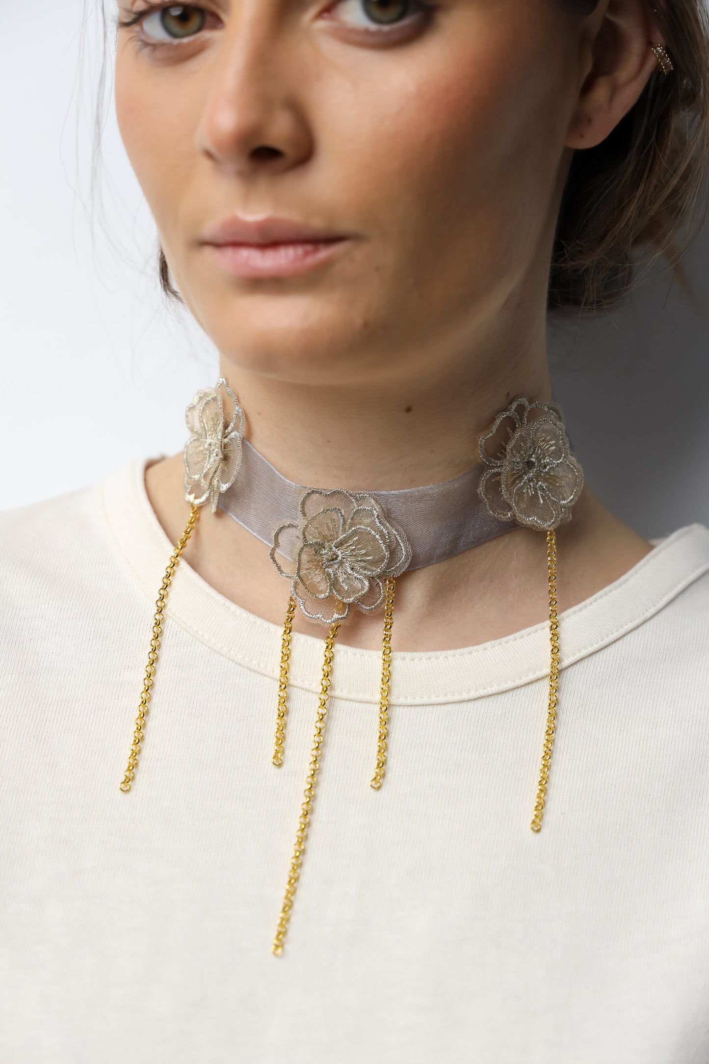 Collar Organza Cadenas