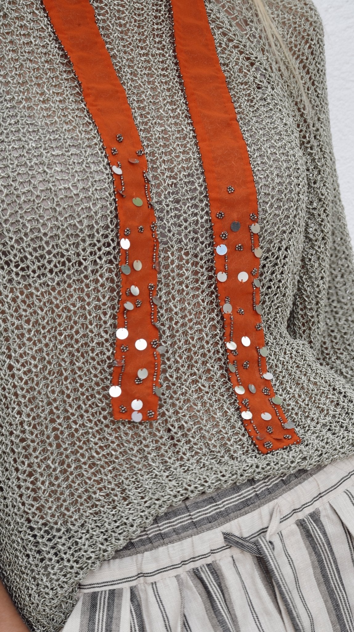 Collar Organza Espejos Naranja - Bybel - brand