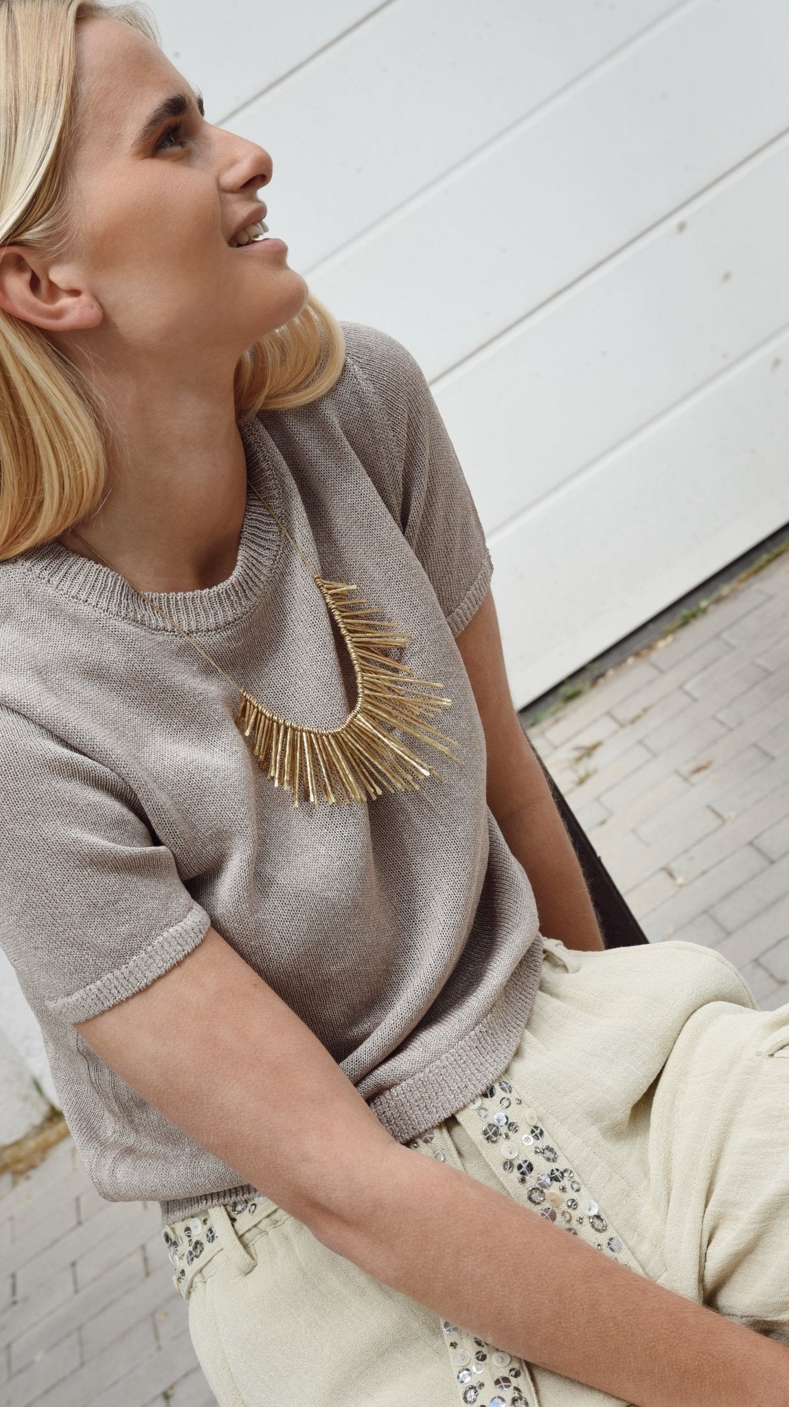 Collar Placas Dorado - Bybel - brand