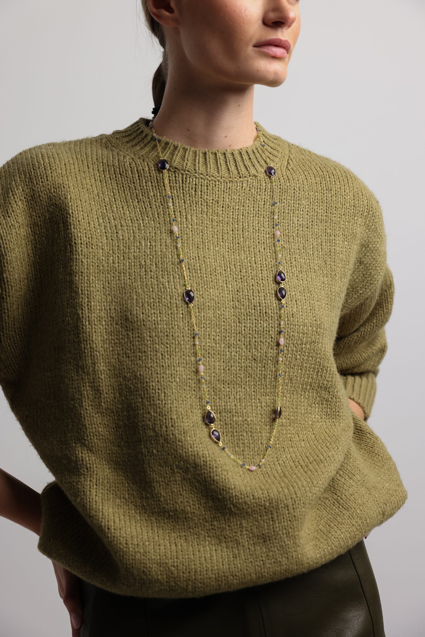 COLLAR LARGO PIEDRAS I The New Gallery