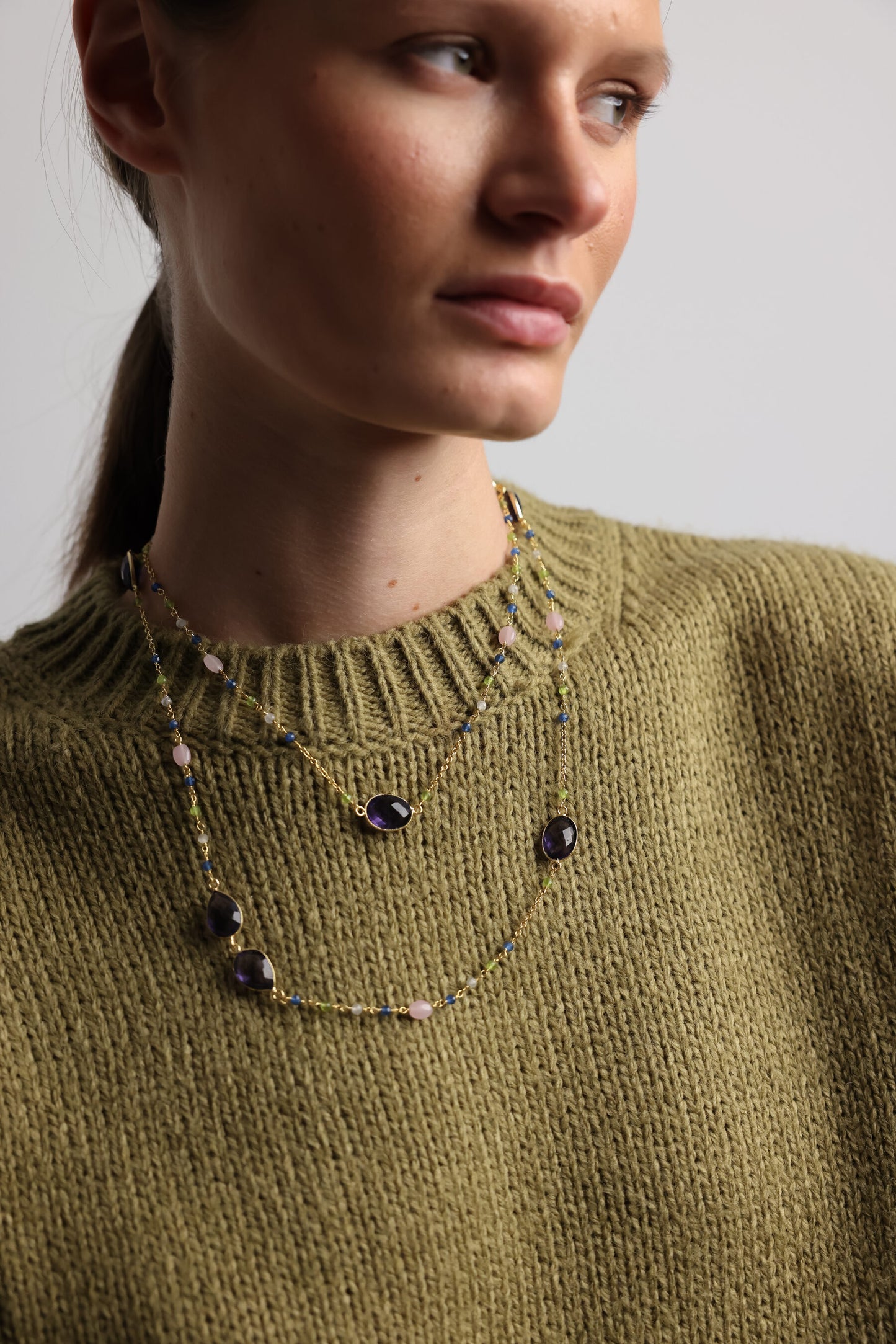 COLLAR LARGO PIEDRAS I The New Gallery