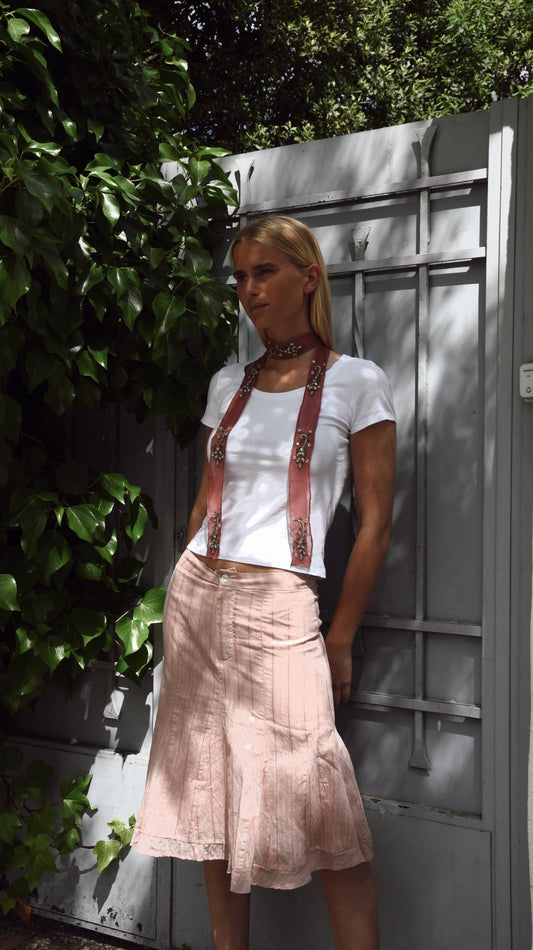 Colllar Organza bordado Rosa - Bybel - brand
