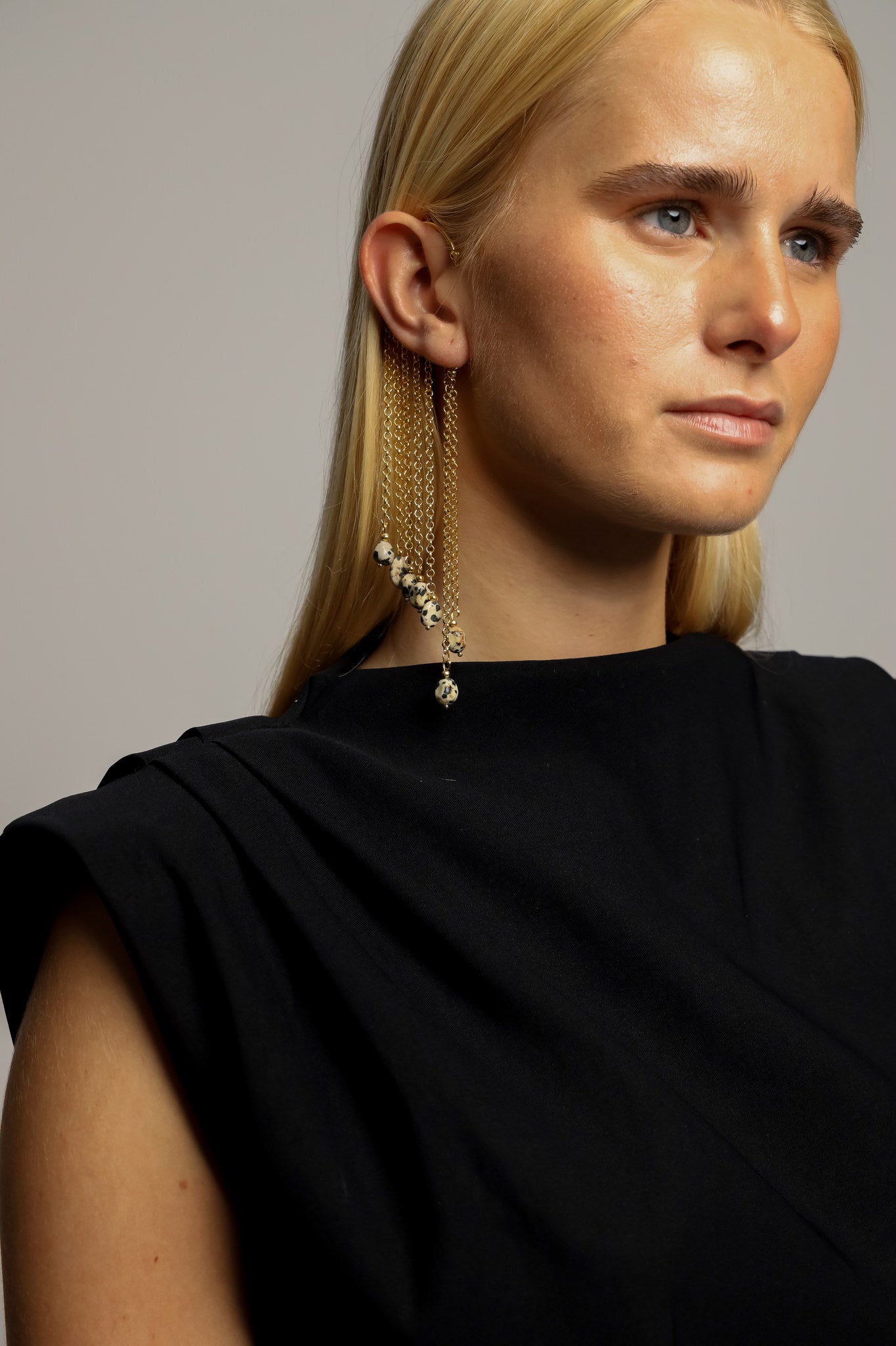 Ear Cuff Cadenas Bicolor