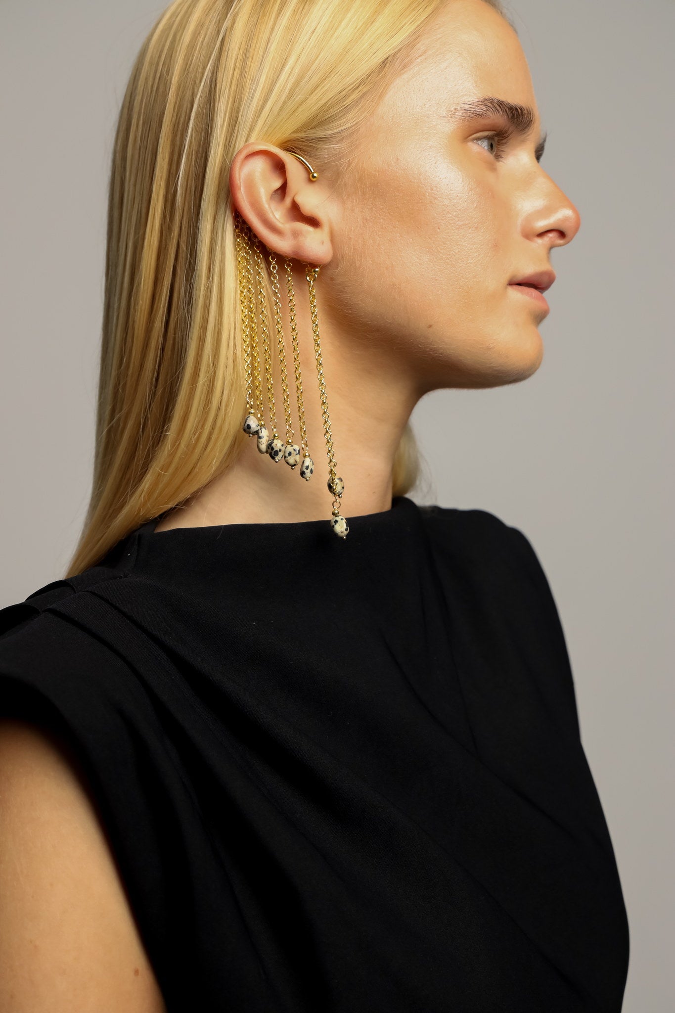 Ear Cuff Cadenas Bicolor