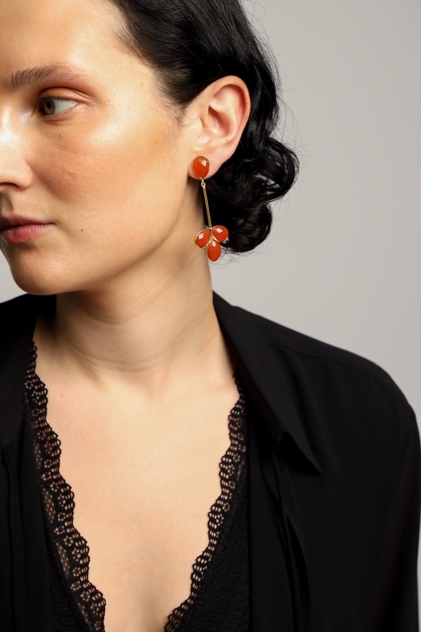Pendientes Flor Naranja