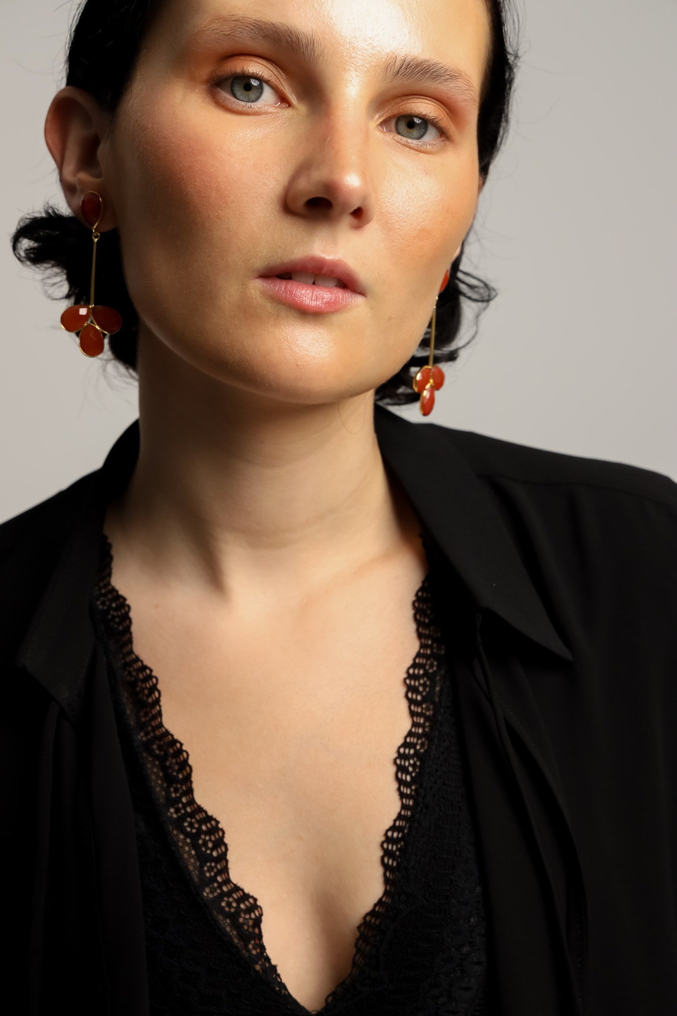 Pendientes Flor Naranja
