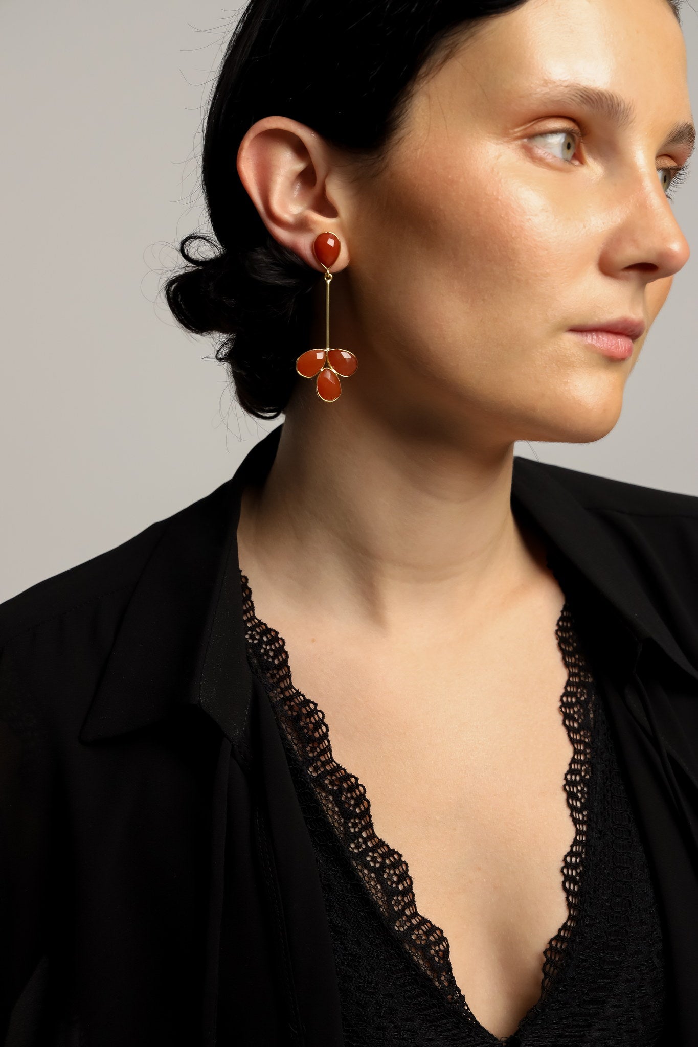 Pendientes Flor Naranja