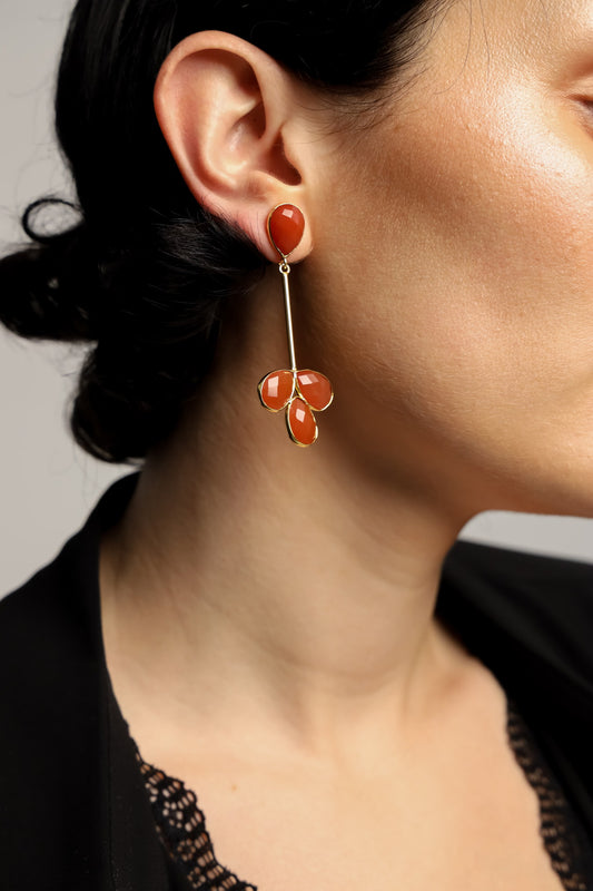 Pendientes Flor Naranja