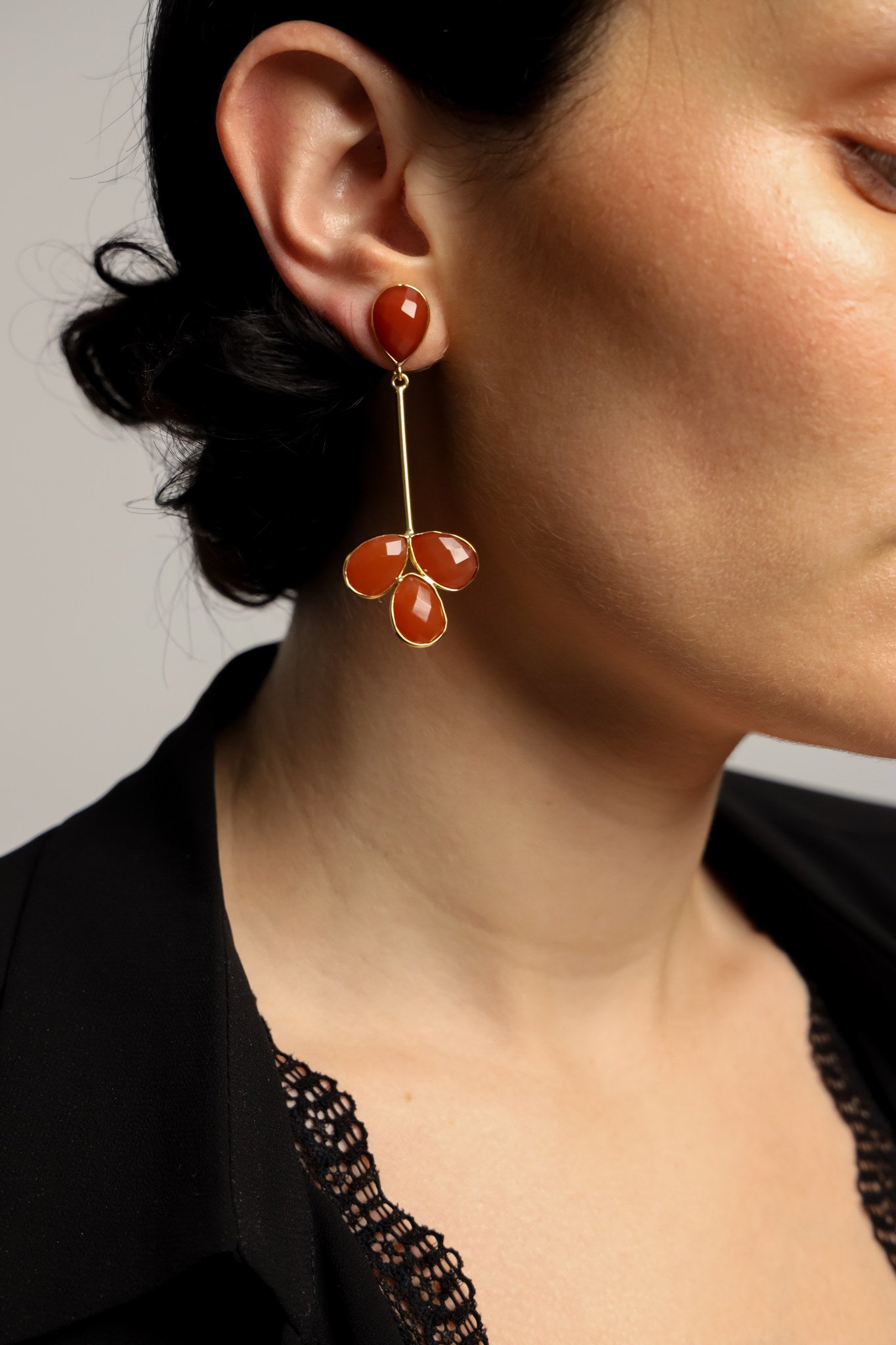 Pendientes Flor Naranja