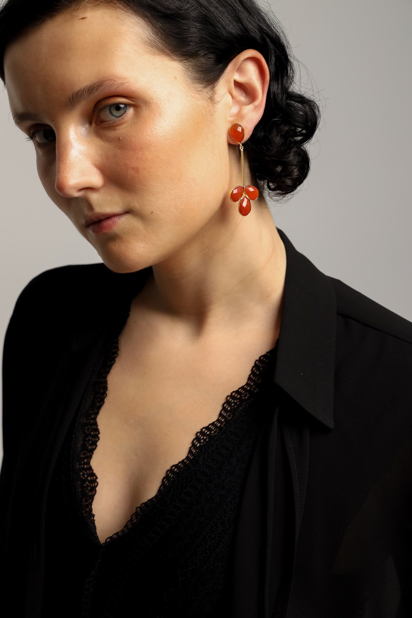 Pendientes Flor Naranja